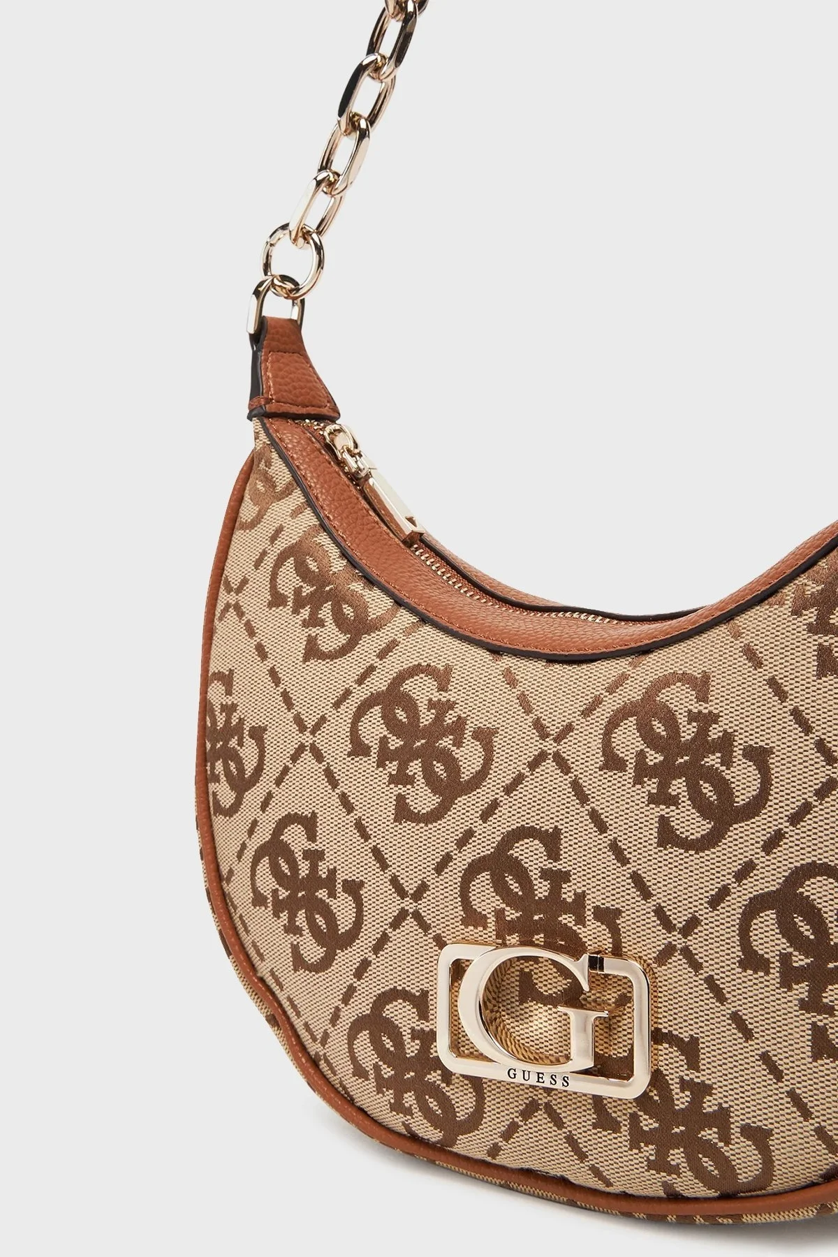 Guess Circe 4G Logo Baskılı Çıkarılabilir Askılı HWJO9642010 Bayan Çanta HWJO96 42010 LTL KAHVE - 8