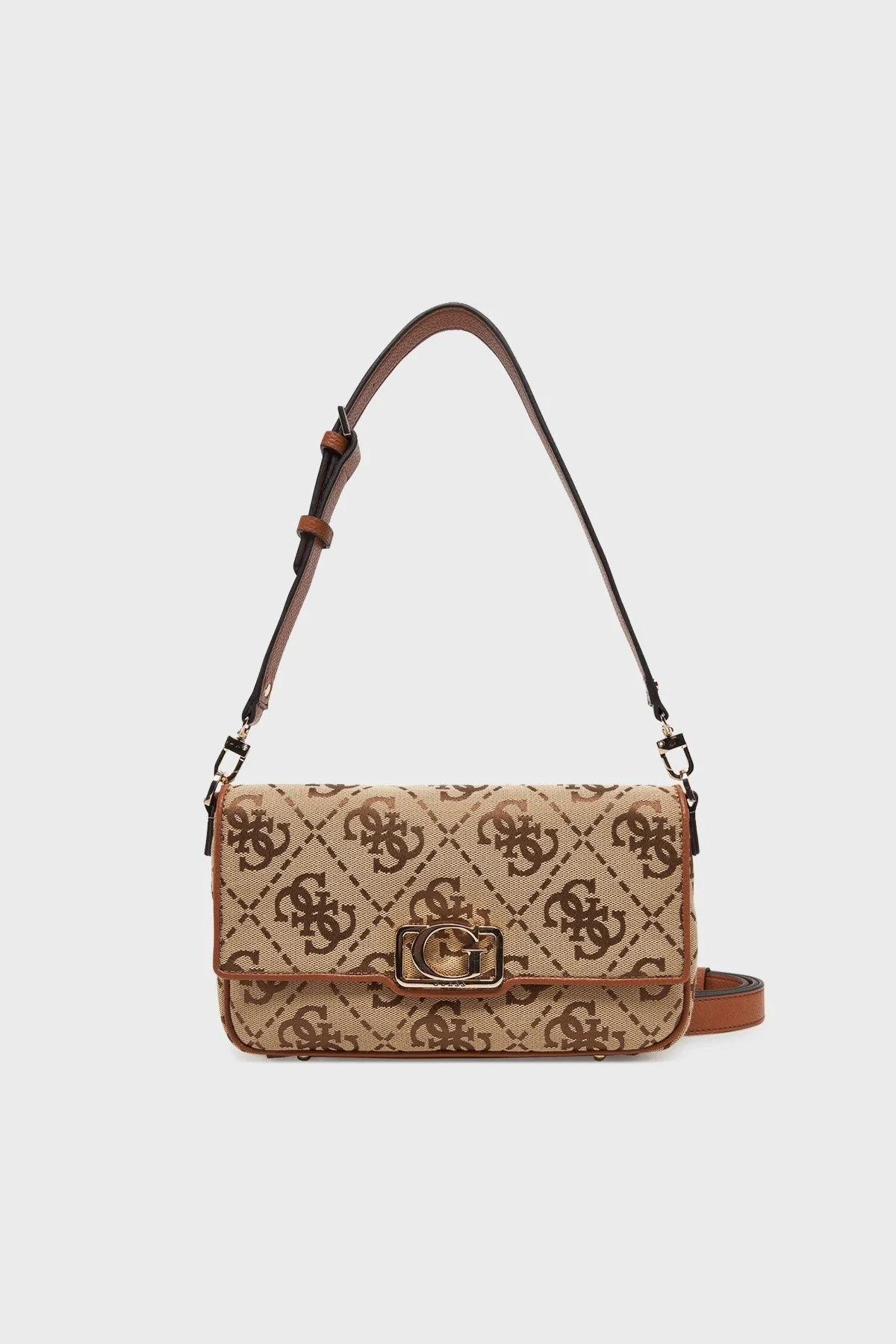 Guess Circe 4G Logo Baskılı Çıkarılabilir Askılı HWJO9642190 Bayan Çanta HWJO96 42190 LTL KAHVE - 1