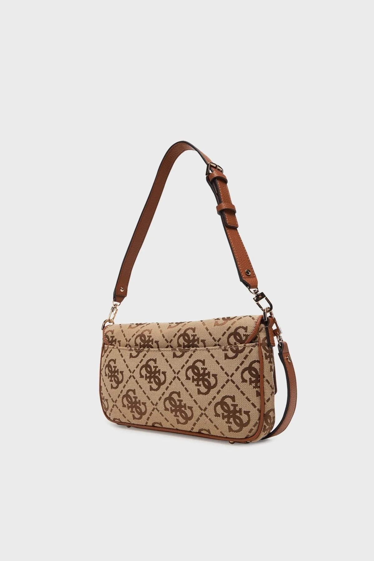 Guess Circe 4G Logo Baskılı Çıkarılabilir Askılı HWJO9642190 Bayan Çanta HWJO96 42190 LTL KAHVE - 2