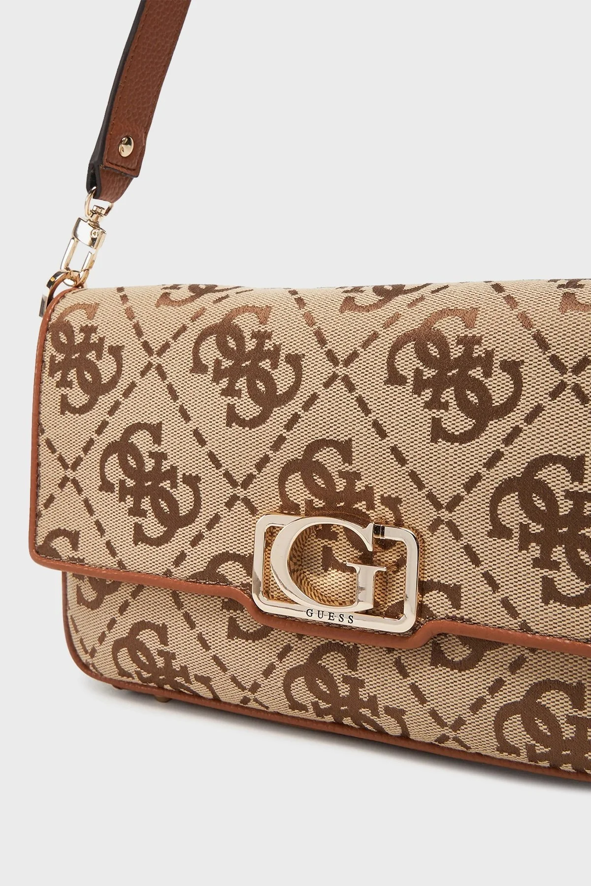 Guess Circe 4G Logo Baskılı Çıkarılabilir Askılı HWJO9642190 Bayan Çanta HWJO96 42190 LTL KAHVE - 4