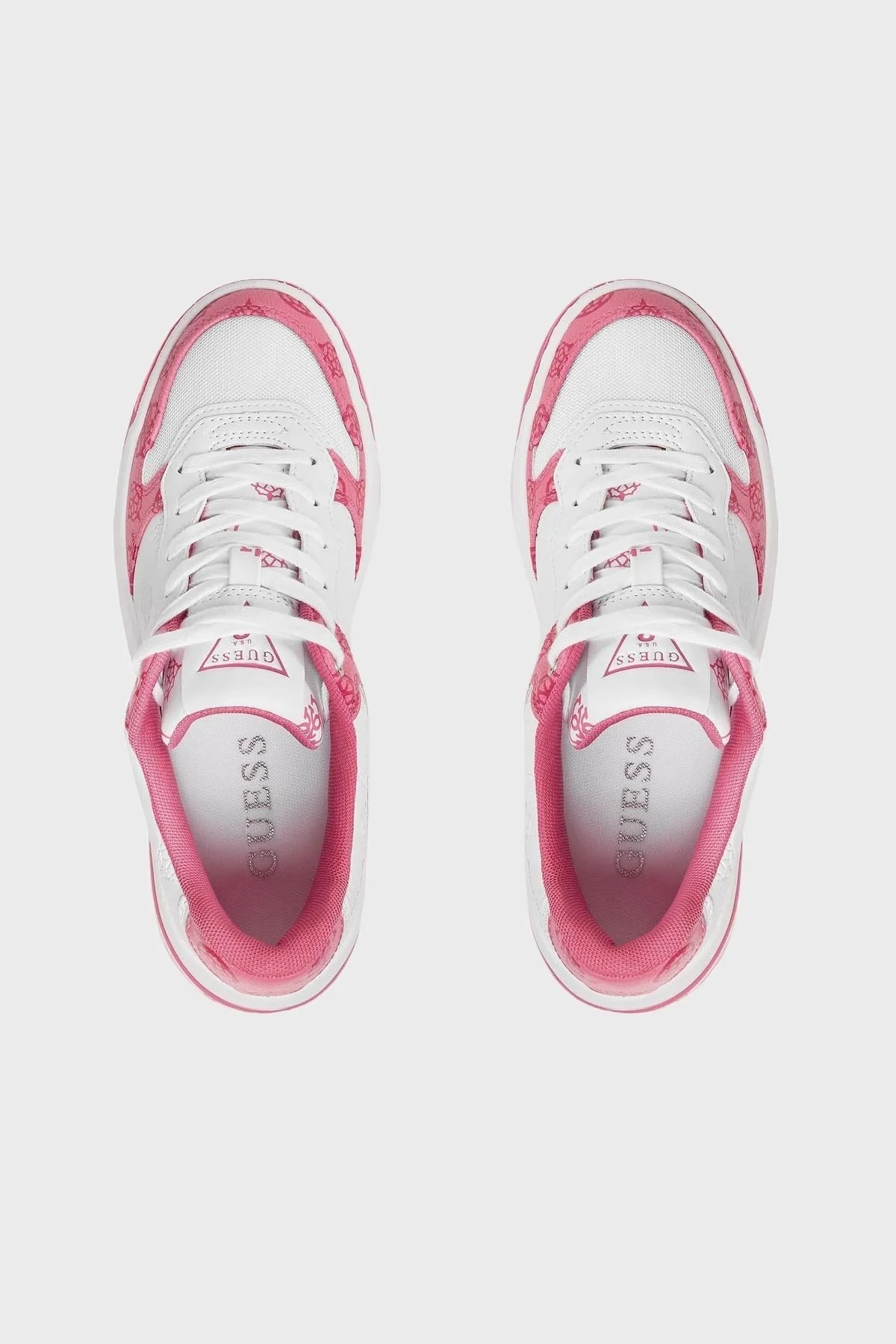Guess Clarkz Logolu Sneaker FLPCLA FAL12 Bayan Ayakkabı FLPCLAFAL12 WHIPI BEYAZ-PEMBE - 5