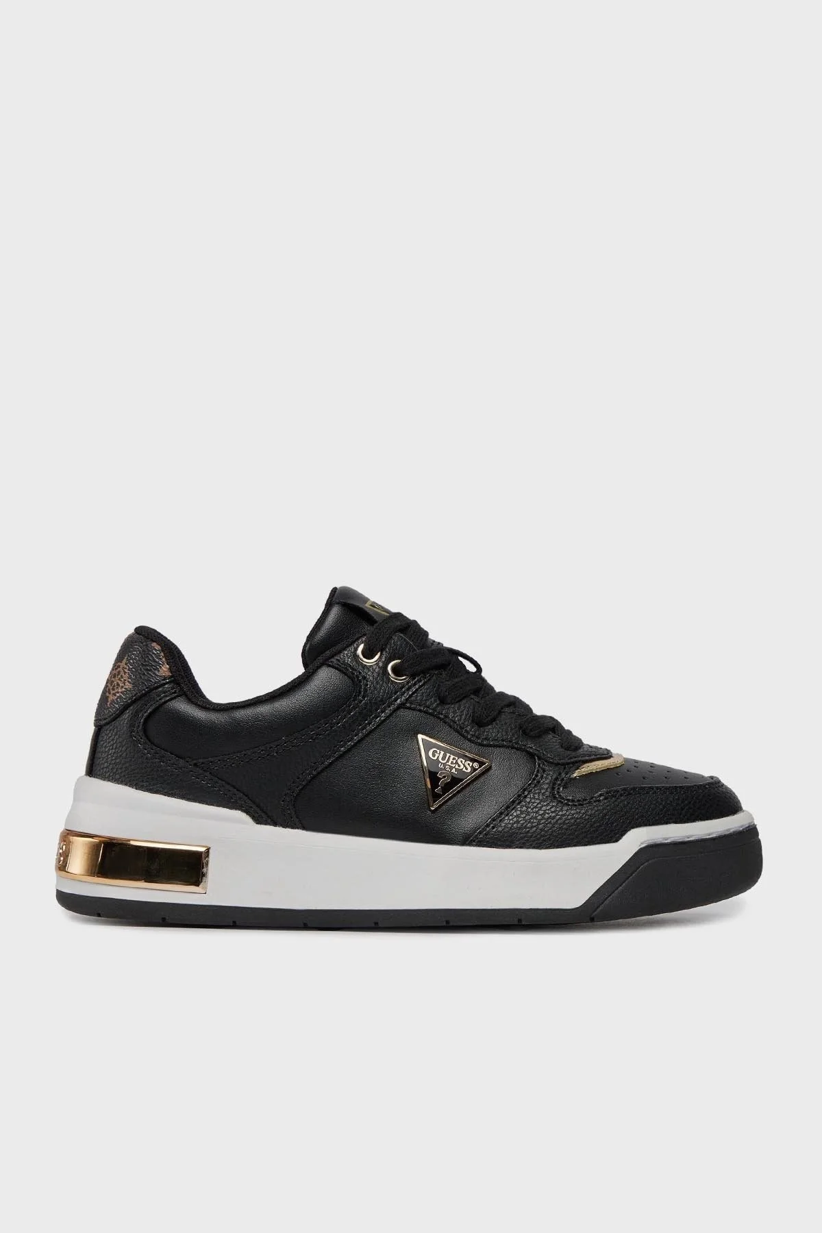 Guess Clarkz2 Logolu Sneaker FLPCLKFAL12BLKBR Bayan Ayakkabı FLPCLKFAL12 BLKBR SİYAH-GOLD - 1