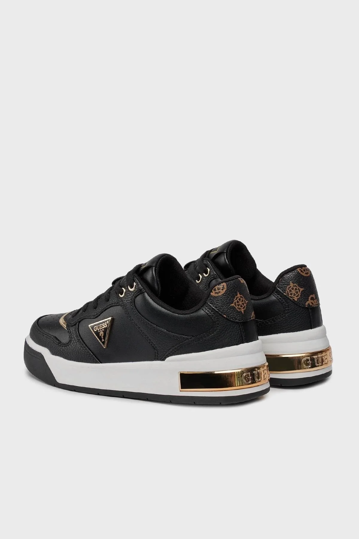 Guess Clarkz2 Logolu Sneaker FLPCLKFAL12BLKBR Bayan Ayakkabı FLPCLKFAL12 BLKBR SİYAH-GOLD - 3