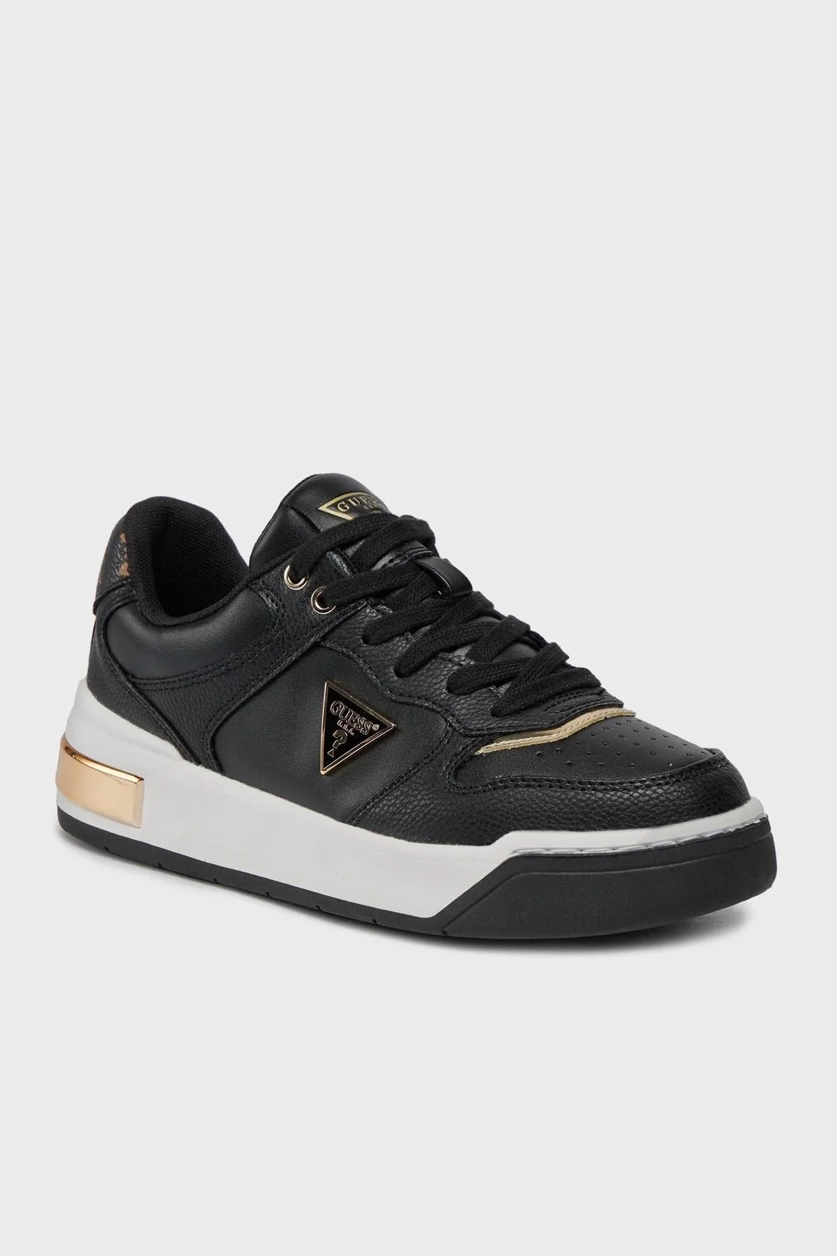 Guess Clarkz2 Logolu Sneaker FLPCLKFAL12BLKBR Bayan Ayakkabı FLPCLKFAL12 BLKBR SİYAH-GOLD - 6