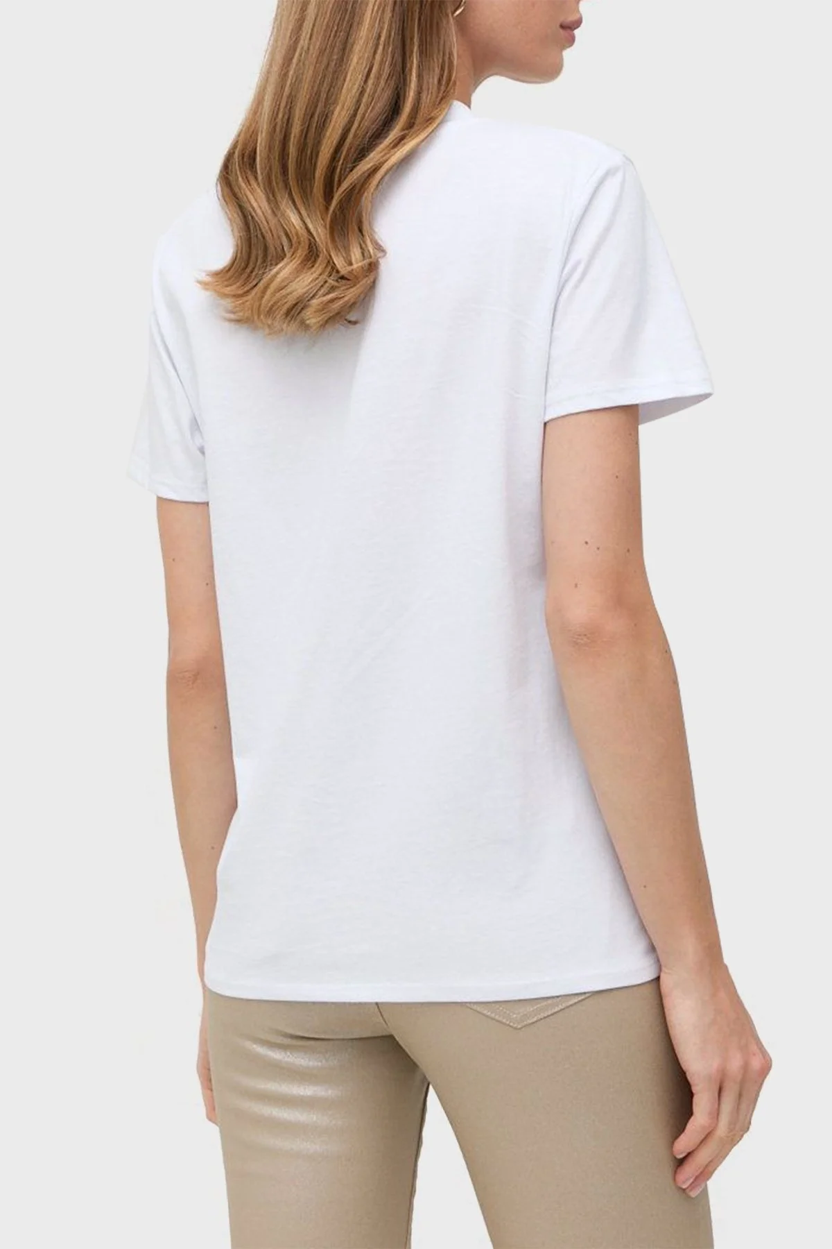 Guess Classic % 100 Pamuk Regular Fit Bisiklet Yaka Bayan T Shirt W2BI69K8FQ1 G011 BEYAZ - 2