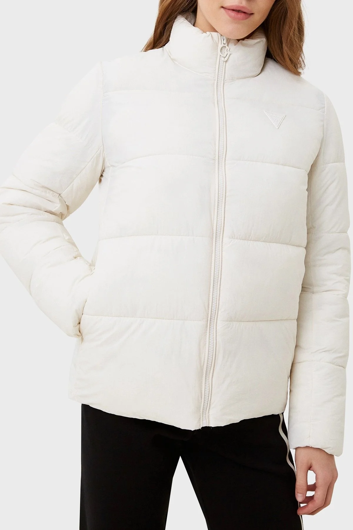 Guess Claudia Suya Dayanıklı Regular Fit Şişme Bayan Mont V3BL13WFUD0 G6K5 BEYAZ - 1