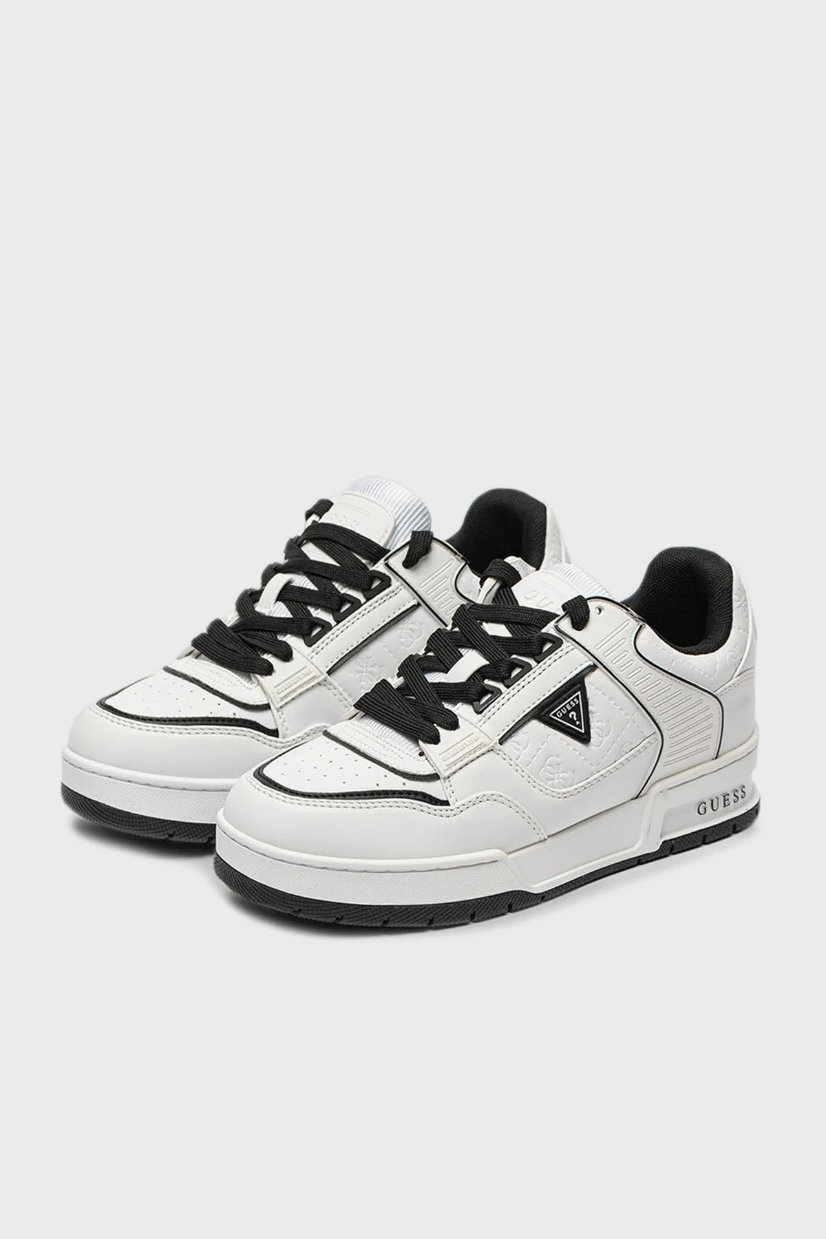 Guess Clelia Logolu Sneaker FLFCLEELE12 Bayan Ayakkabı FLFCLE ELE12 WHIBL BEYAZ-SİYAH - 11