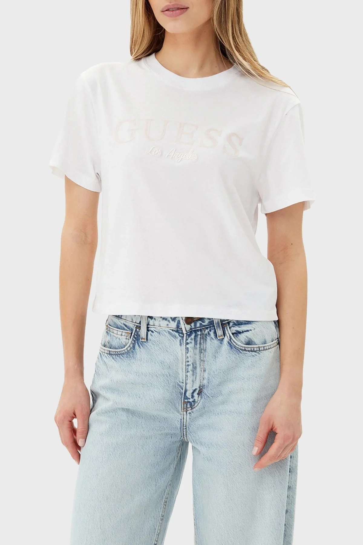 Guess Clematis % 100 Pamuk Regular Fit Logolu V5GI09K9RM1 Bayan T Shirt V5GI09 K9RM1 G011 BEYAZ - 6