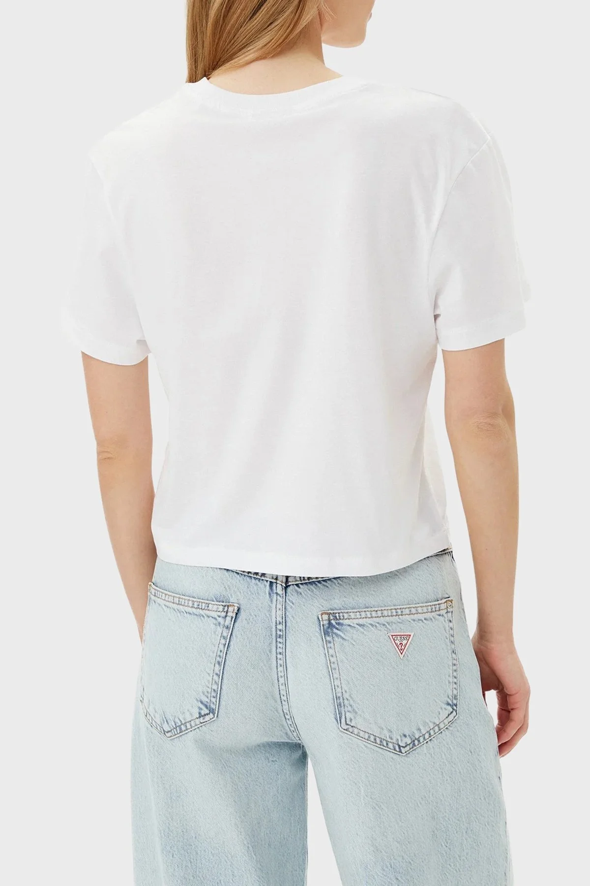 Guess Clematis % 100 Pamuk Regular Fit Logolu V5GI09K9RM1 Bayan T Shirt V5GI09 K9RM1 G011 BEYAZ - 8