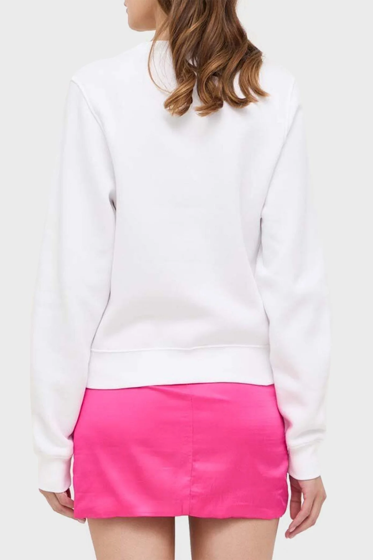 Guess Cn 3d Pamuklu Regular Fit Bisiklet Yaka Bayan Sweat W3YQ11K9Z21 G011 BEYAZ - 2