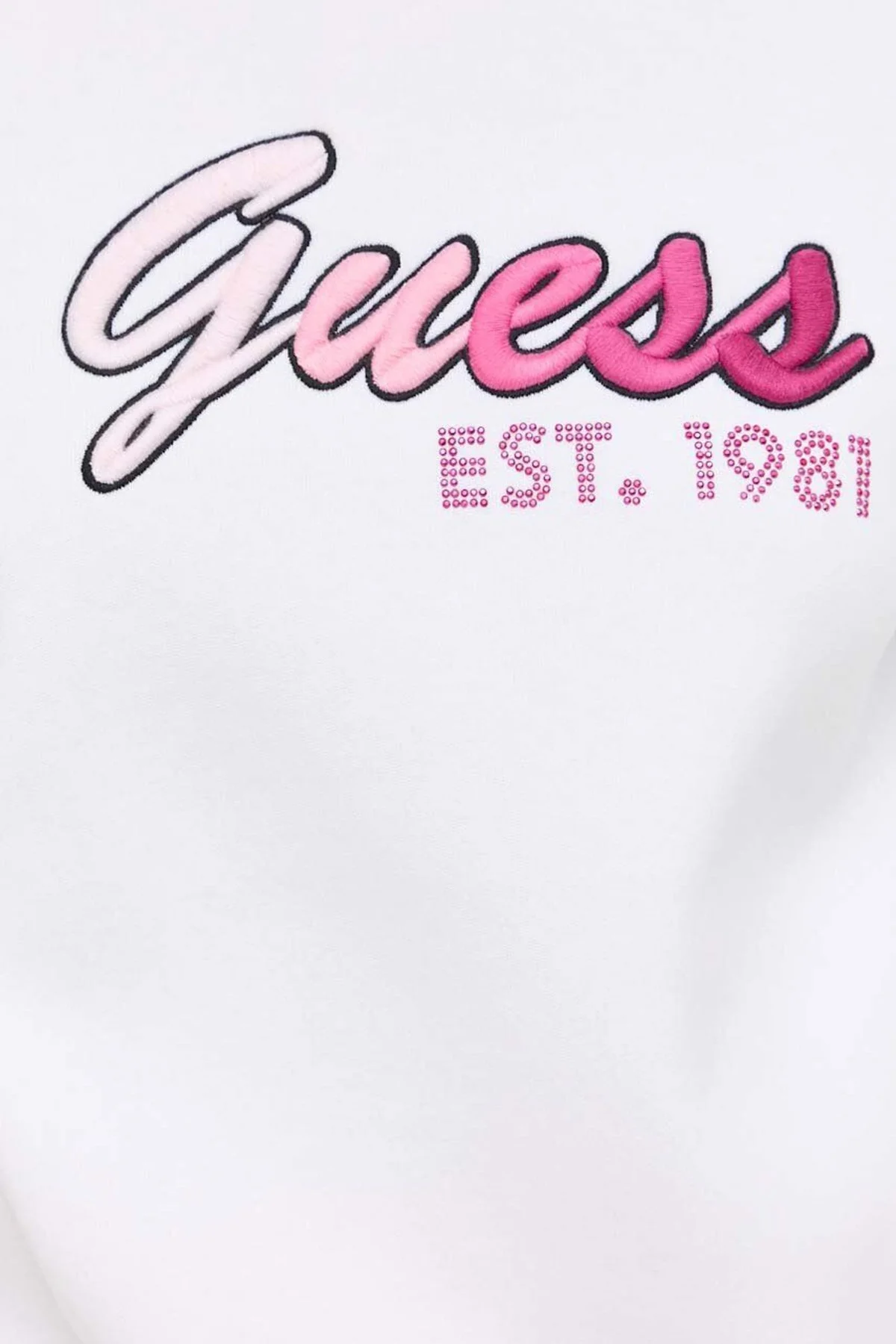 Guess Cn 3d Pamuklu Regular Fit Bisiklet Yaka Bayan Sweat W3YQ11K9Z21 G011 BEYAZ - 4