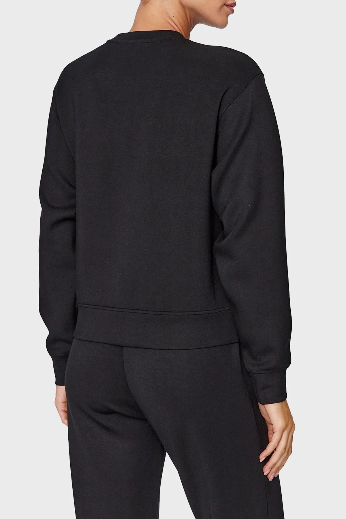 Guess Cn Embellished Regular Fit Bisiklet Yaka Scuba Bayan Sweat W3BQ17KBYE2 JBLK SİYAH - 2