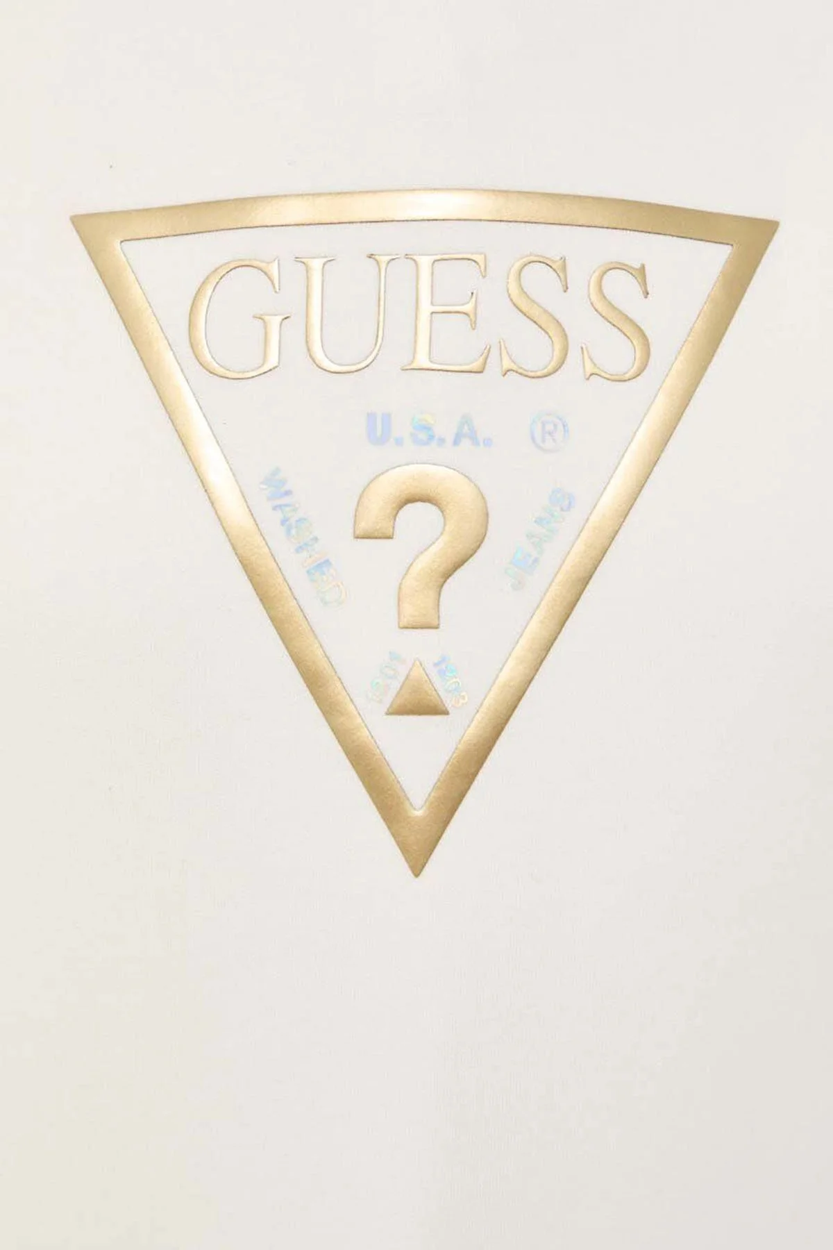 Guess Cn Gold Pamuklu Regular Fit Bisiklet Yaka Bayan Sweat W3YQ12K9Z21 G012 EKRU - 5