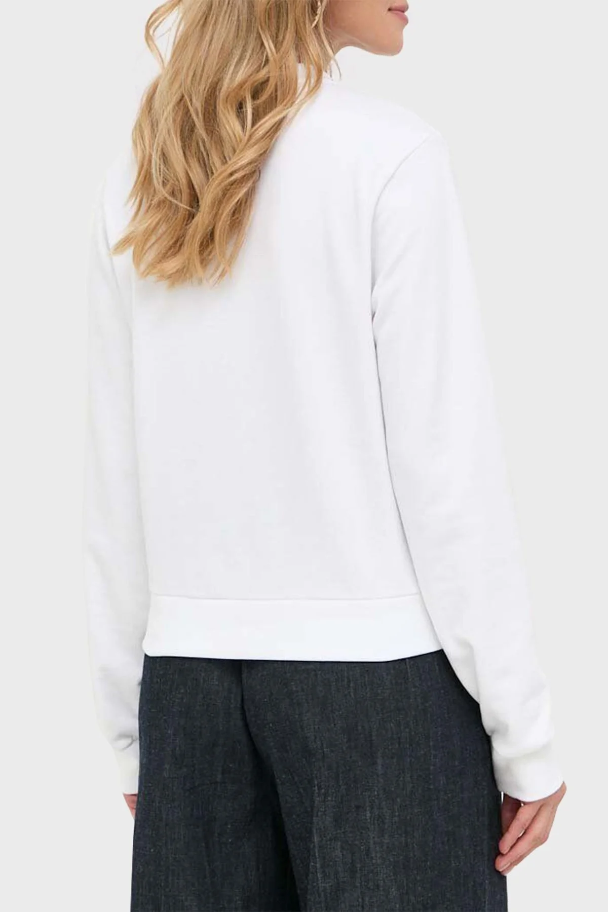 Guess Cn Icon Pamuklu Regular Fit Sıfır Yaka Bayan Sweat W3YQ01KB683 G011 BEYAZ - 2