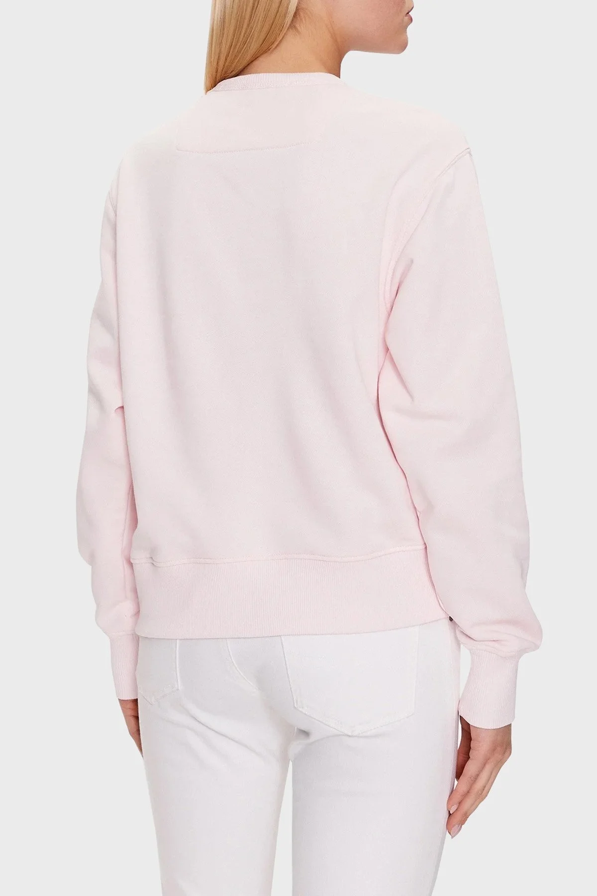 Guess Cn Original Pamuklu Regular Fit Bisiklet Yaka W2YQ16KBA10A60W Bayan Sweat W2YQ16 KBA10 A60W PUDRA - 2