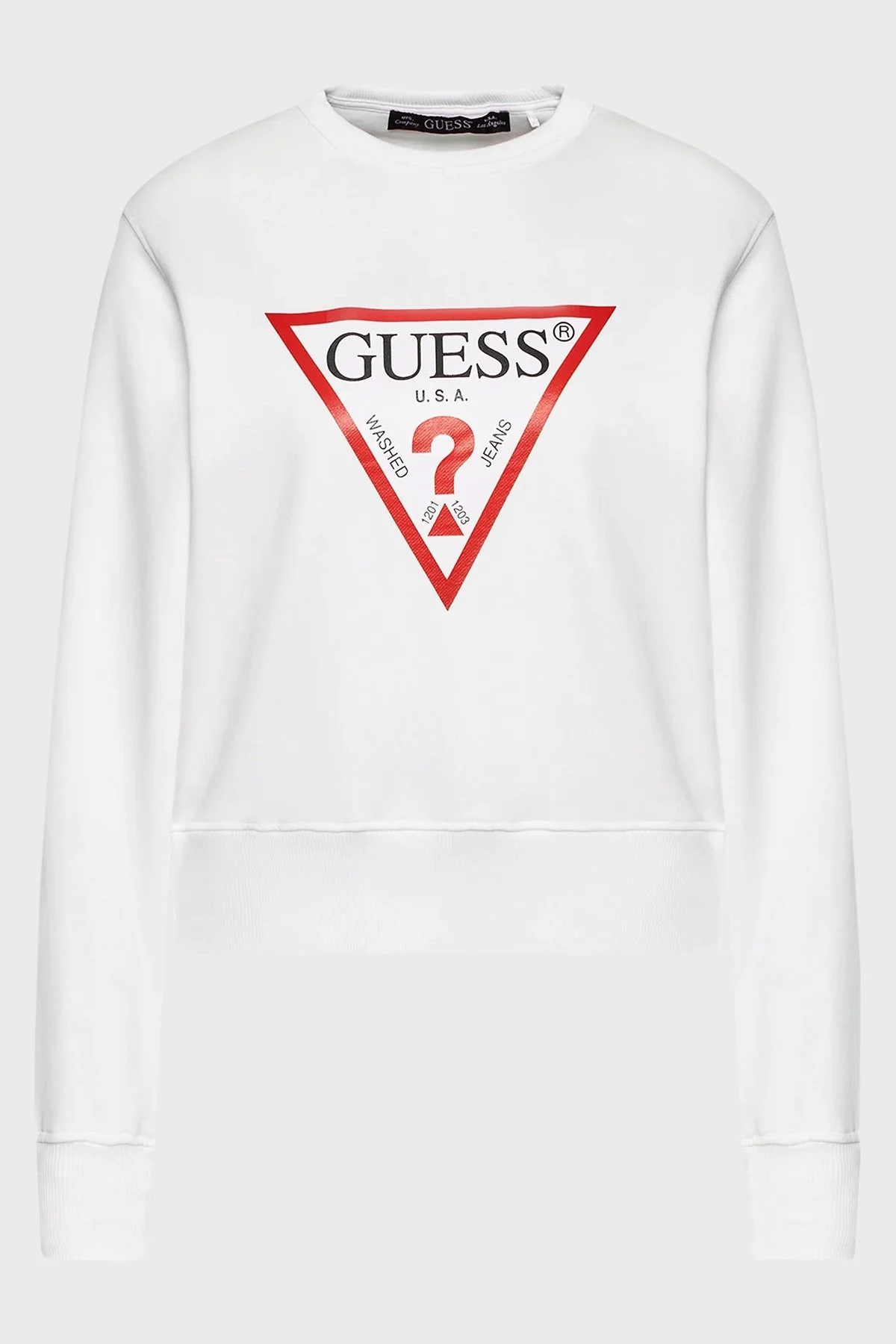 Guess Cn Original Pamuklu Regular Fit Bisiklet Yaka W2YQ16KBA11 Bayan Sweat W2YQ16 KBA11 G011 BEYAZ - 5