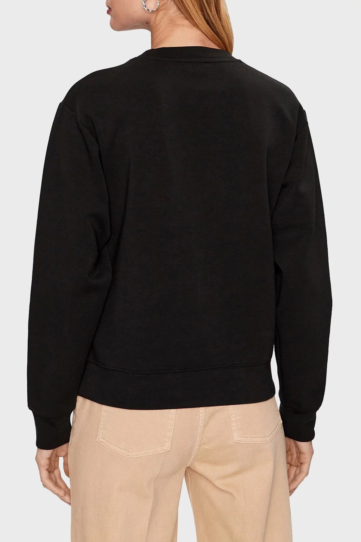 Guess Cn Script Pamuklu Regular Fit Bisiklet Yaka Bayan Sweat W3YQ03KB932 JBLK SİYAH - 2