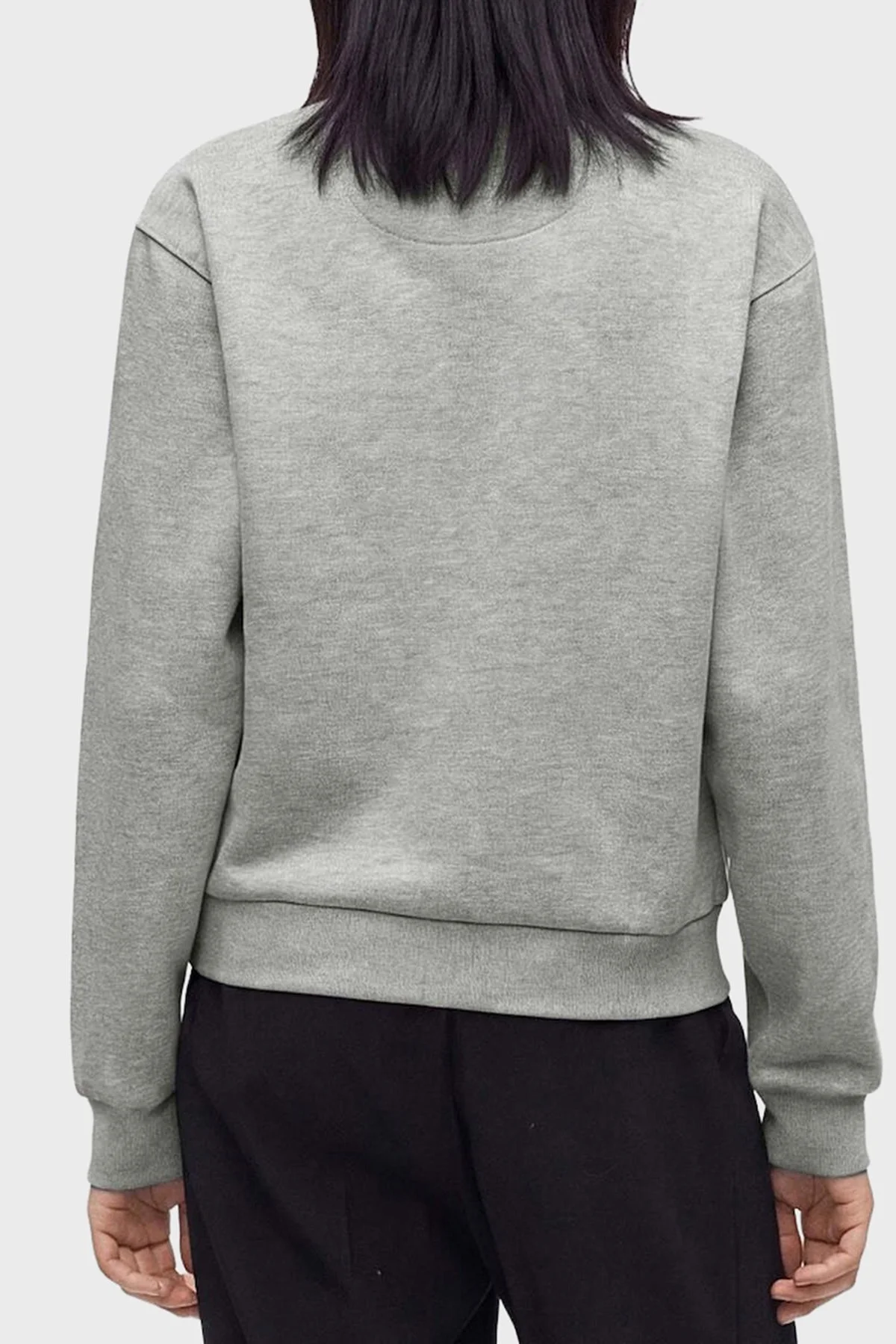 Guess Cn Triangle Flock Kadın Sweat W6BQ16 K6064 MRH Gri - 2