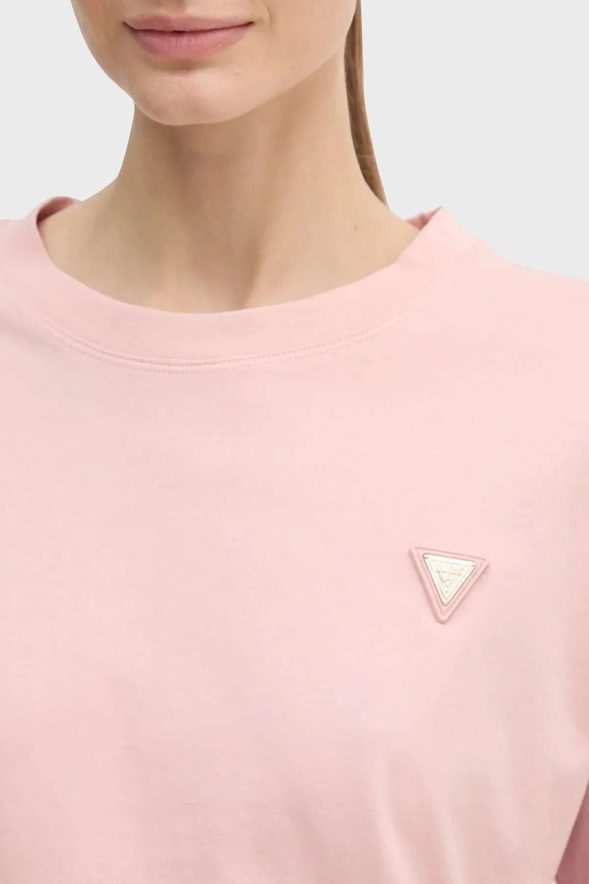Guess Colette Boxy % 100 Pamuk Relaxed Fit Logolu V4BI21I3Z14 Bayan T Shirt V4BI21 I3Z14 G66B PEMBE - 7
