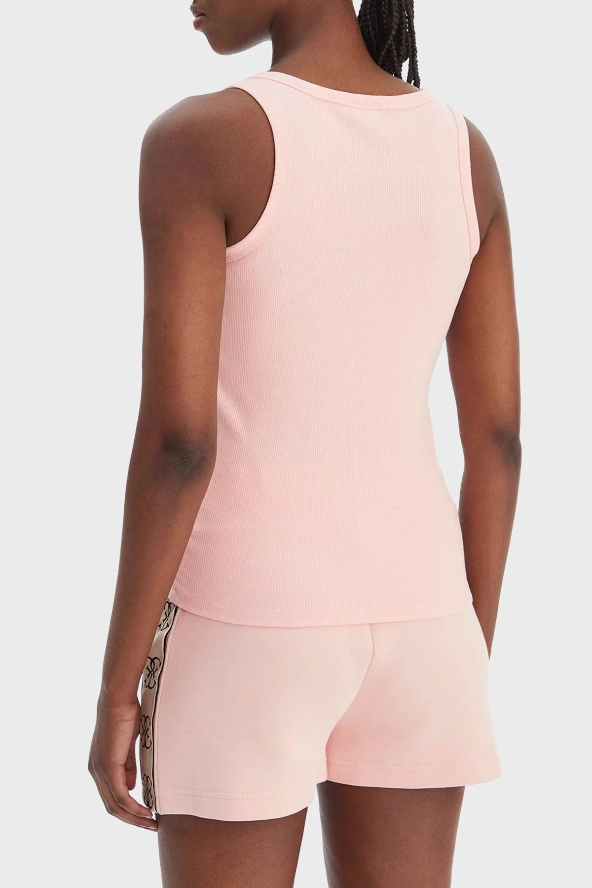 Guess Colette Fitilli Kalın Askılı Regular Fit Yuvarlak Yaka V4YP06K8RT2 Bayan Top V4YP06 K8RT2 G67B PEMBE - 3