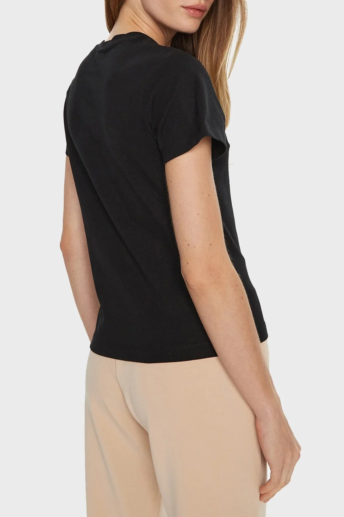 Guess Colette Logolu Streç Pamuklu Slim Fit Bisiklet Yaka V4YI21KCDH1 Bayan T Shirt V4YI21 KCDH1 JBLK SİYAH - 2