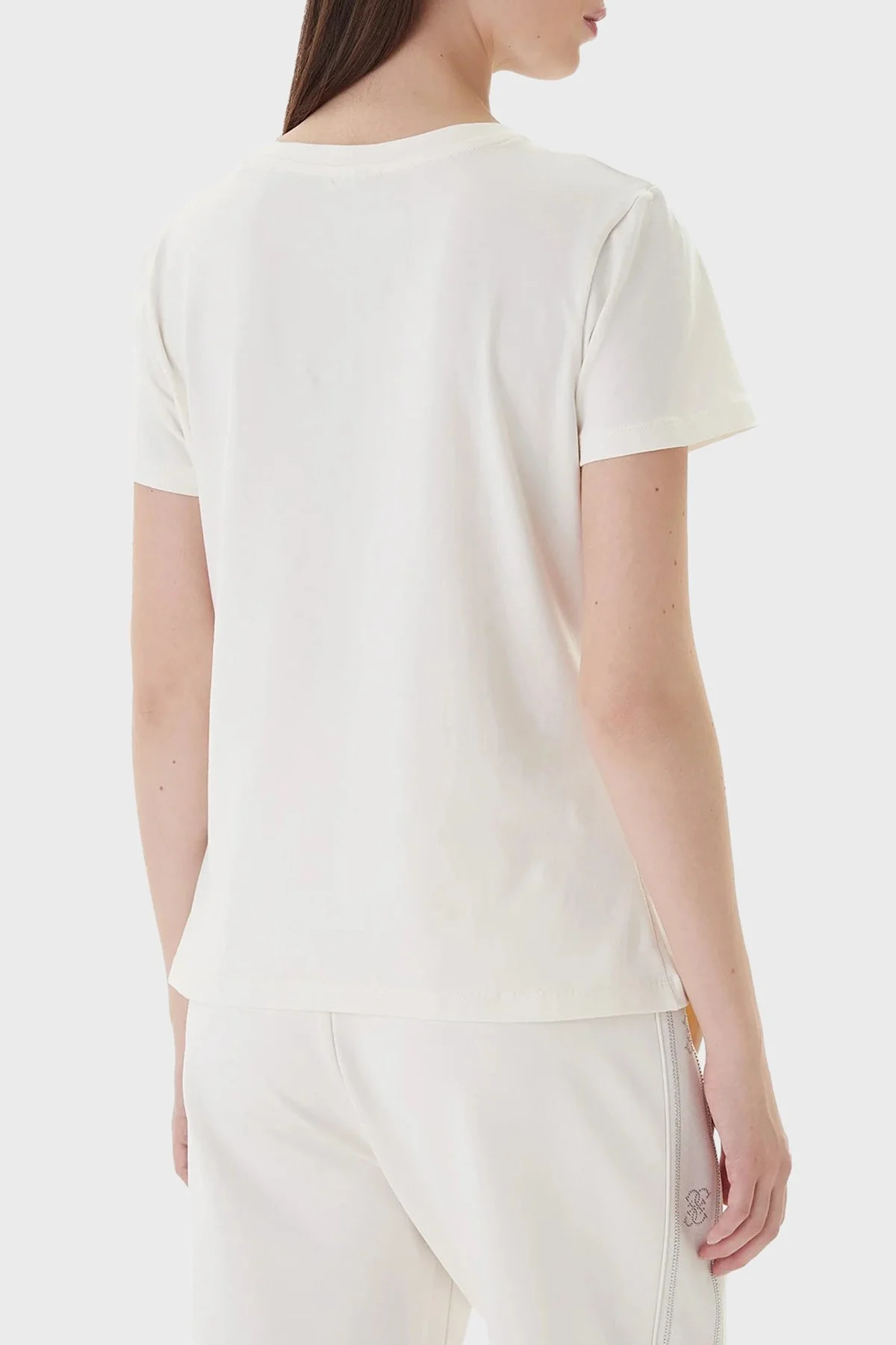 Guess Colette Pamuklu Regular Fit Logolu Bisiklet Yaka V4YI09J1314 Bayan T Shirt V4YI09 J1314 G1O6 BEYAZ - 3