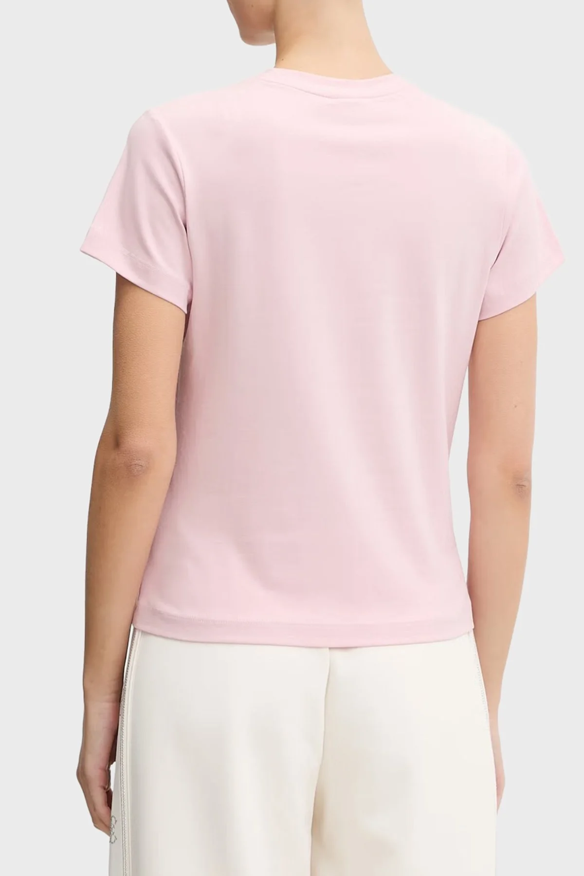 Guess Colette Pamuklu Slim Fit Bisiklet Yaka Logolu T-Shirt V4YI21KCDH1 Bayan T Shirt V4YI21 KCDH1 A60W PEMBE - 3