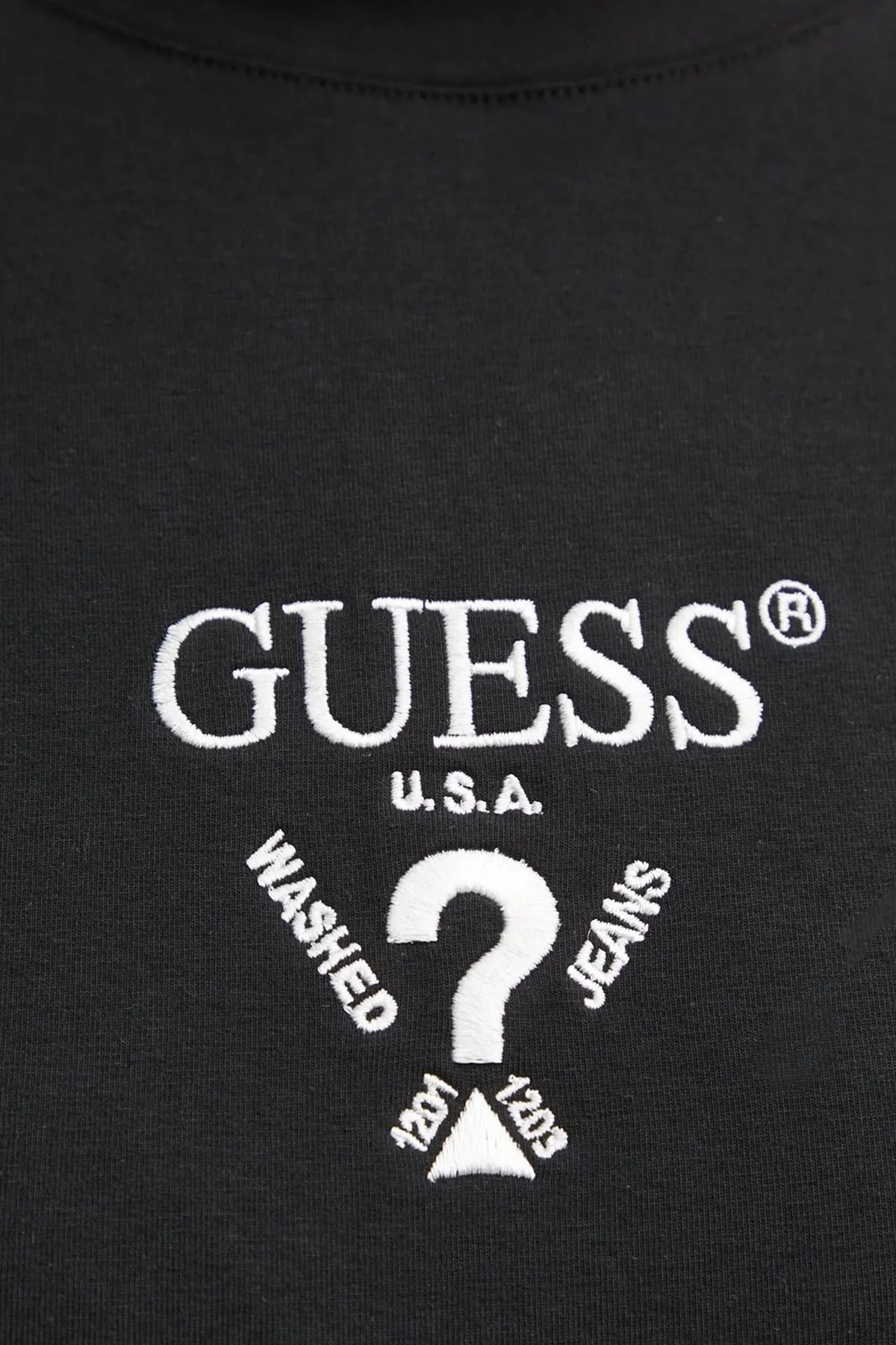 Guess Colette Pamuklu Slim Fit Logolu Bisiklet Yaka V4YI21KCDH1 Bayan T Shirt V4YI21 KCDH1 FJ8N SİYAH - 5