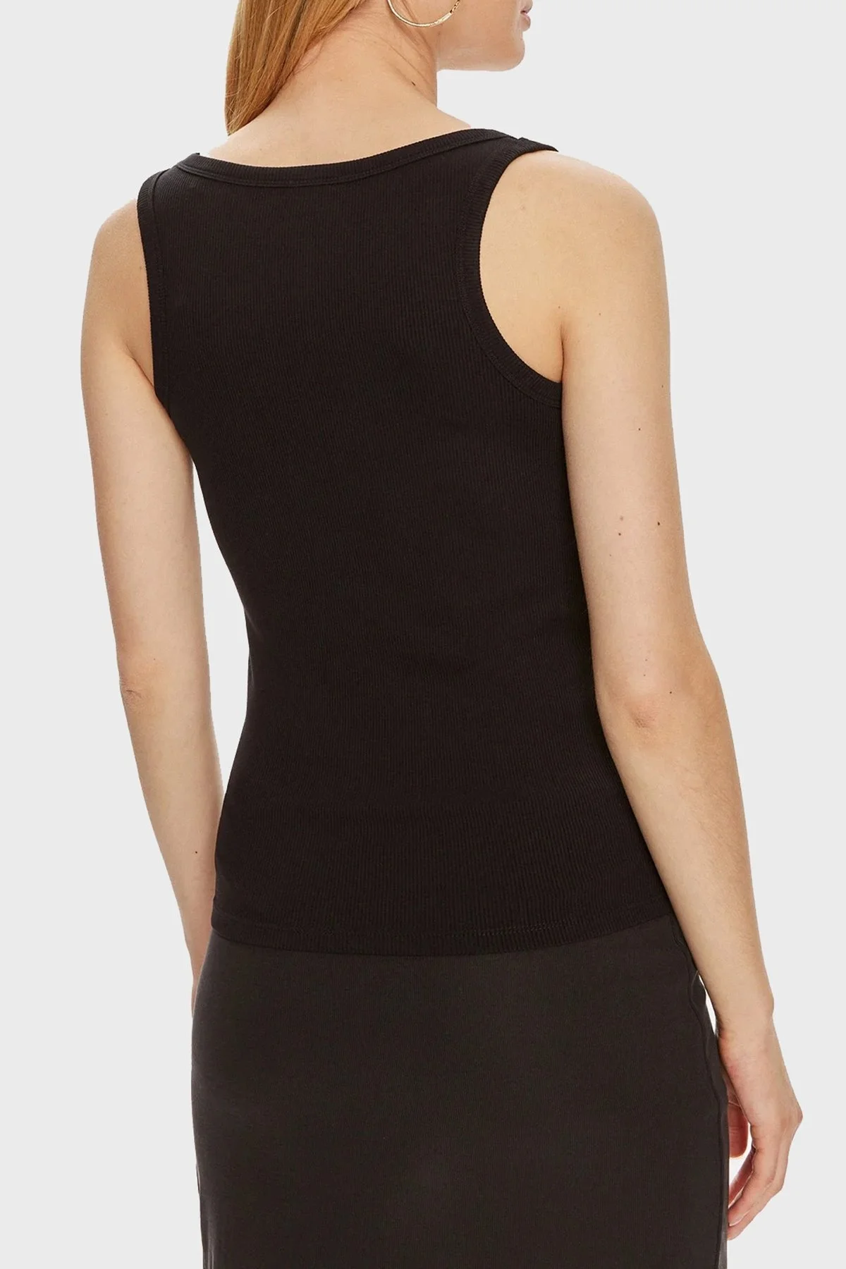 Guess Colettte Fitilli Kalın Askılı Regular Fit Yuvarlak Yaka V4YP06K8RT2 Bayan Top V4YP06 K8RT2 JBLK SİYAH - 3