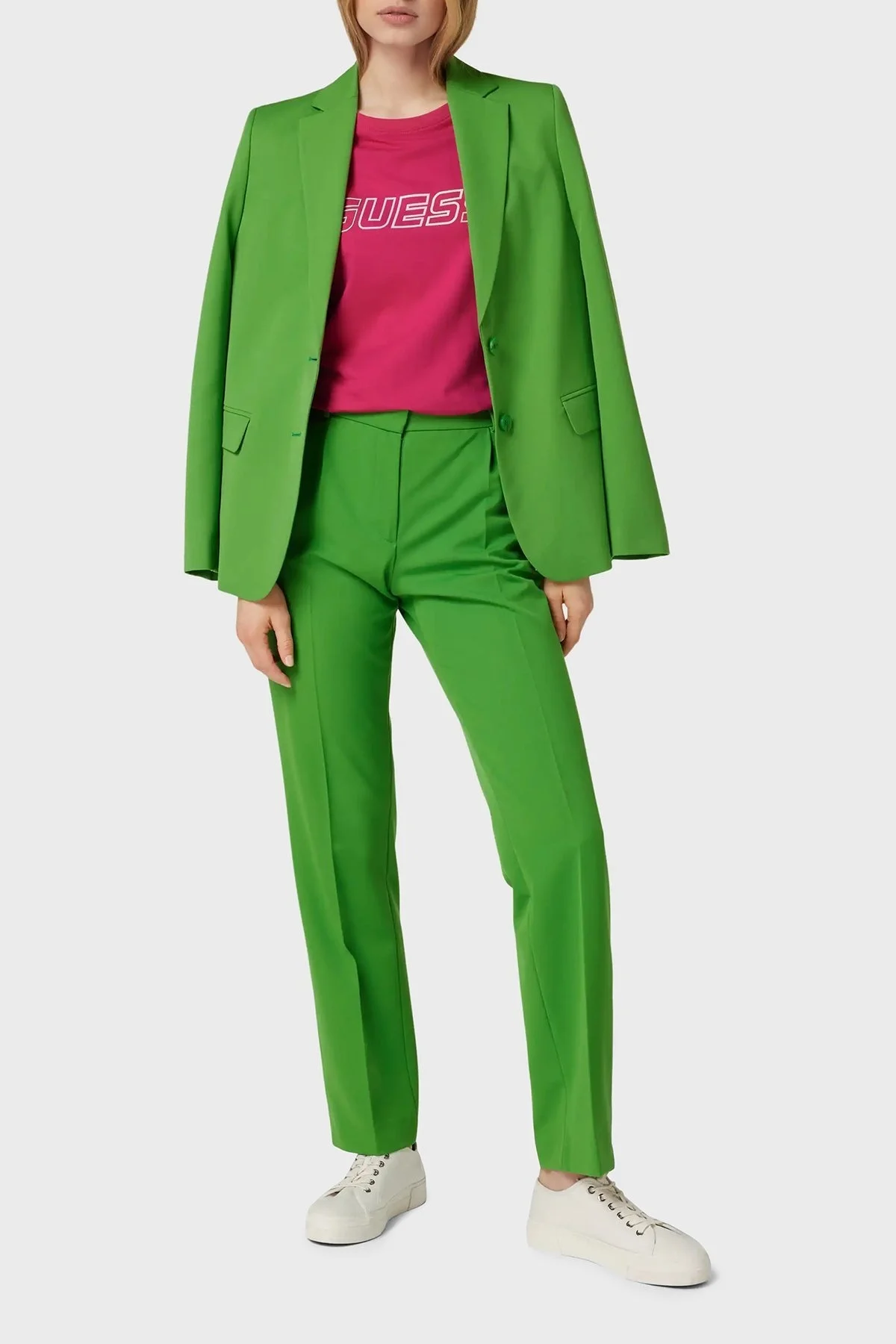 Guess Corine Pamuklu Regular Fit Bisiklet Yaka Bayan T Shirt V3RI04I3Z14 JLPK FUŞYA - 3