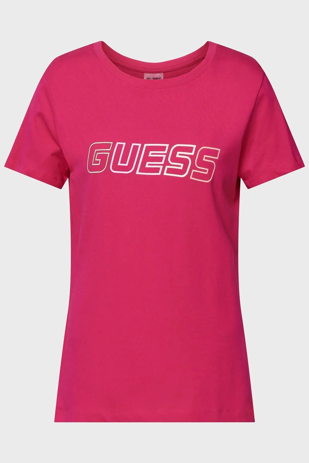 Guess Corine Pamuklu Regular Fit Bisiklet Yaka Bayan T Shirt V3RI04I3Z14 JLPK FUŞYA - 5