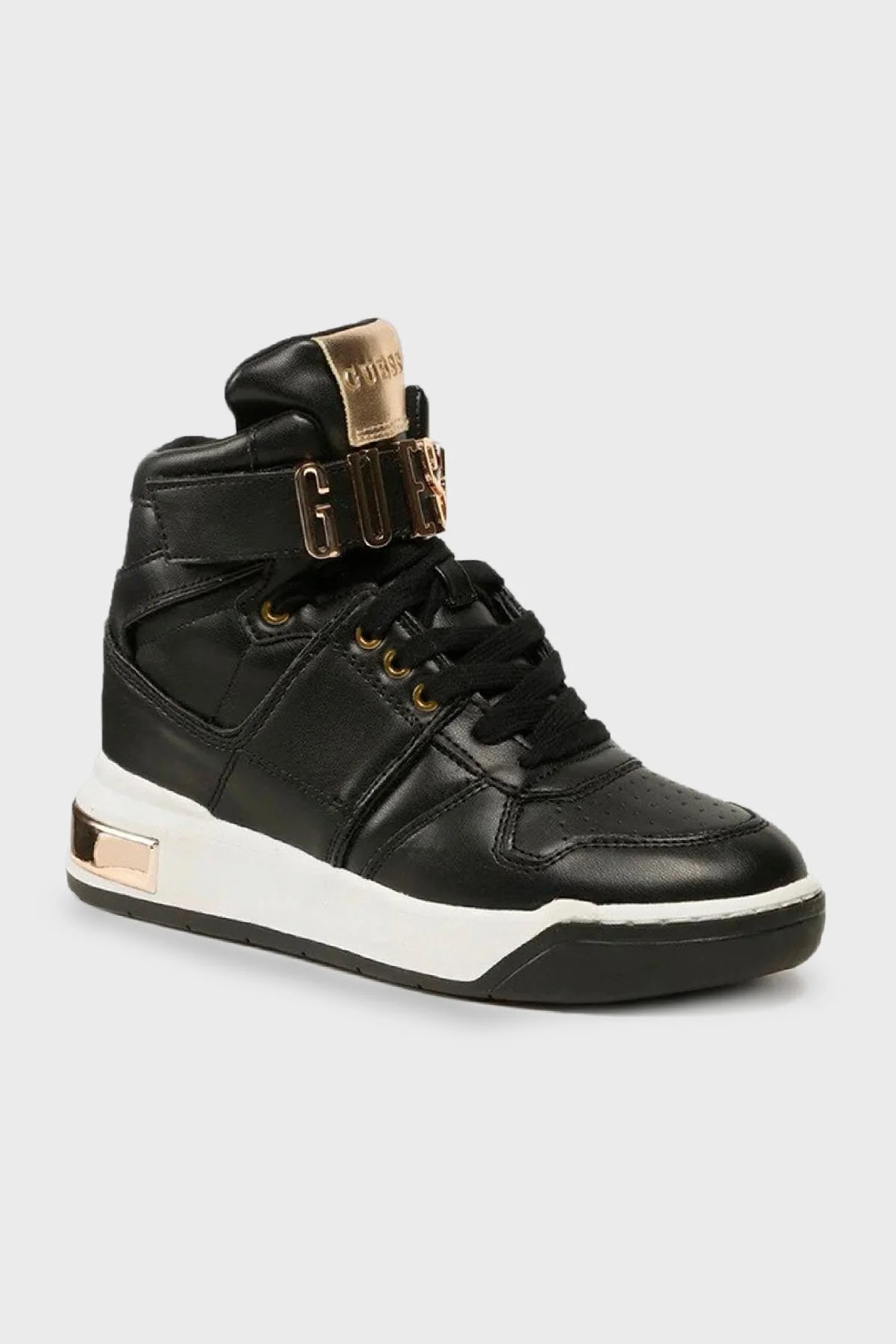 Guess Corten Bilekli Sneaker Bayan Ayakkabı FL5CTN ELE12 BLKPL SİYAH - 2
