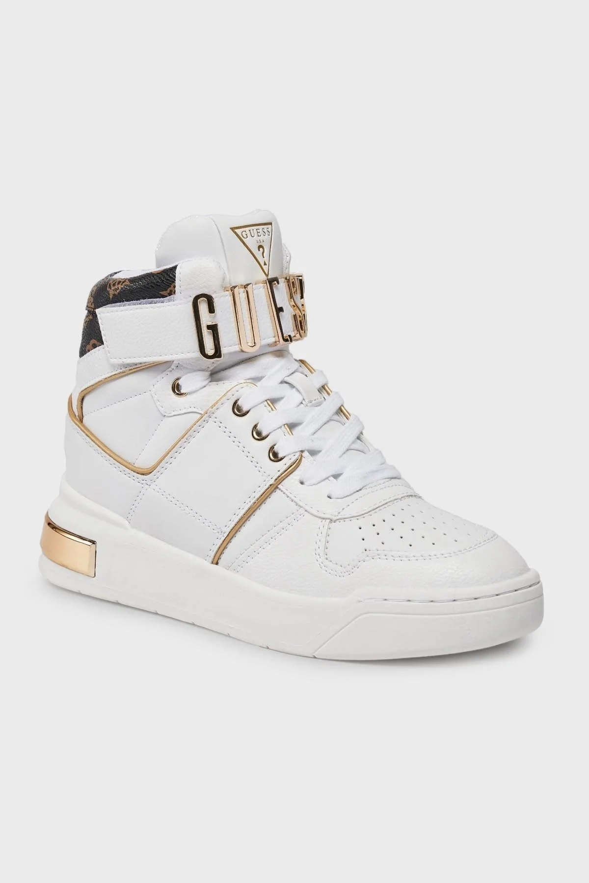 Guess Corten3 Logolu Bilekli Sneaker FLPCR3FAL12WHITE Bayan Ayakkabı FLPCR3 FAL12 WHITE BEYAZ - 6
