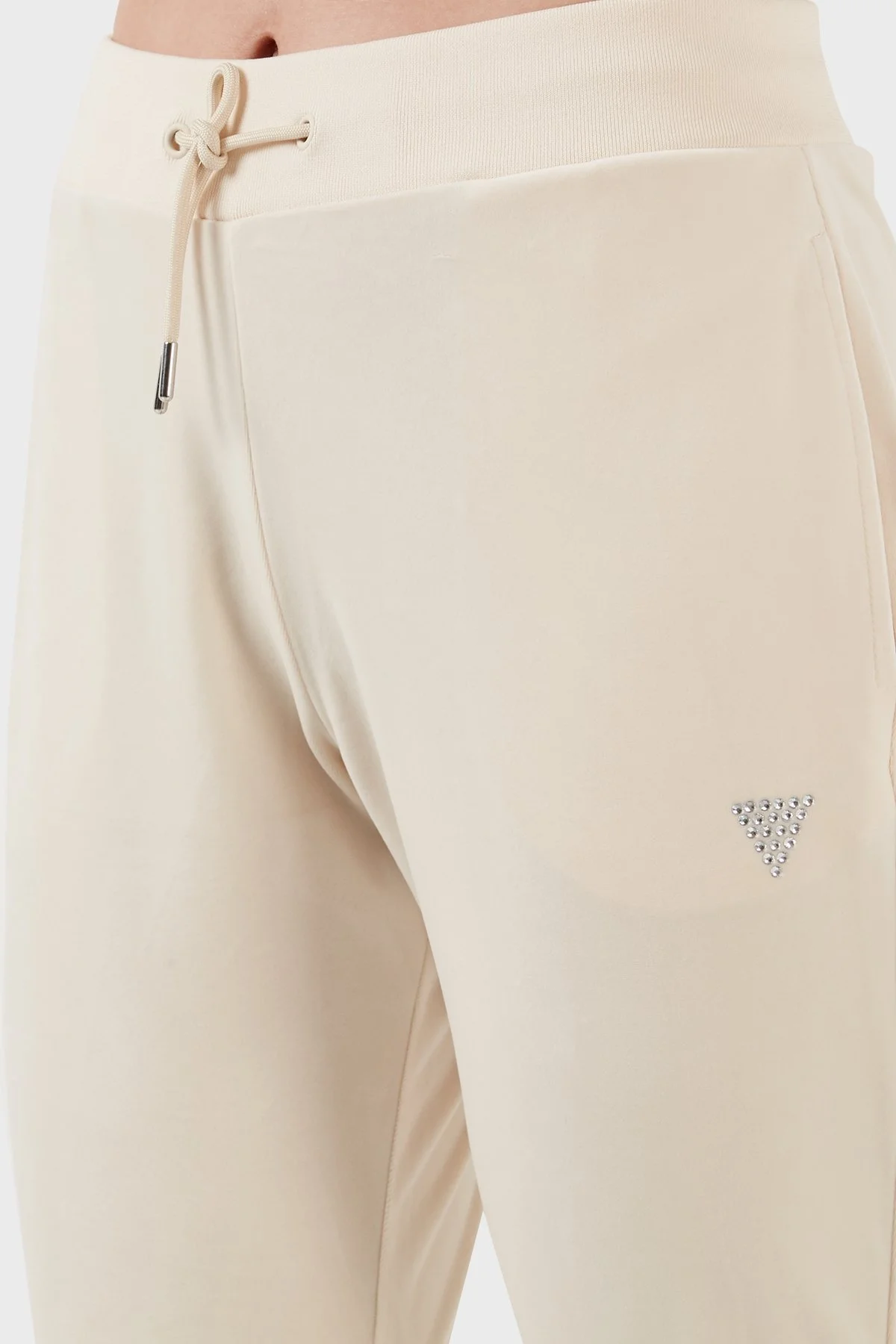 Guess Couture Relaxed Fit Kadife Jogger Bayan Pantolon V3BB27KBXI2 G1F7 EKRU - 5