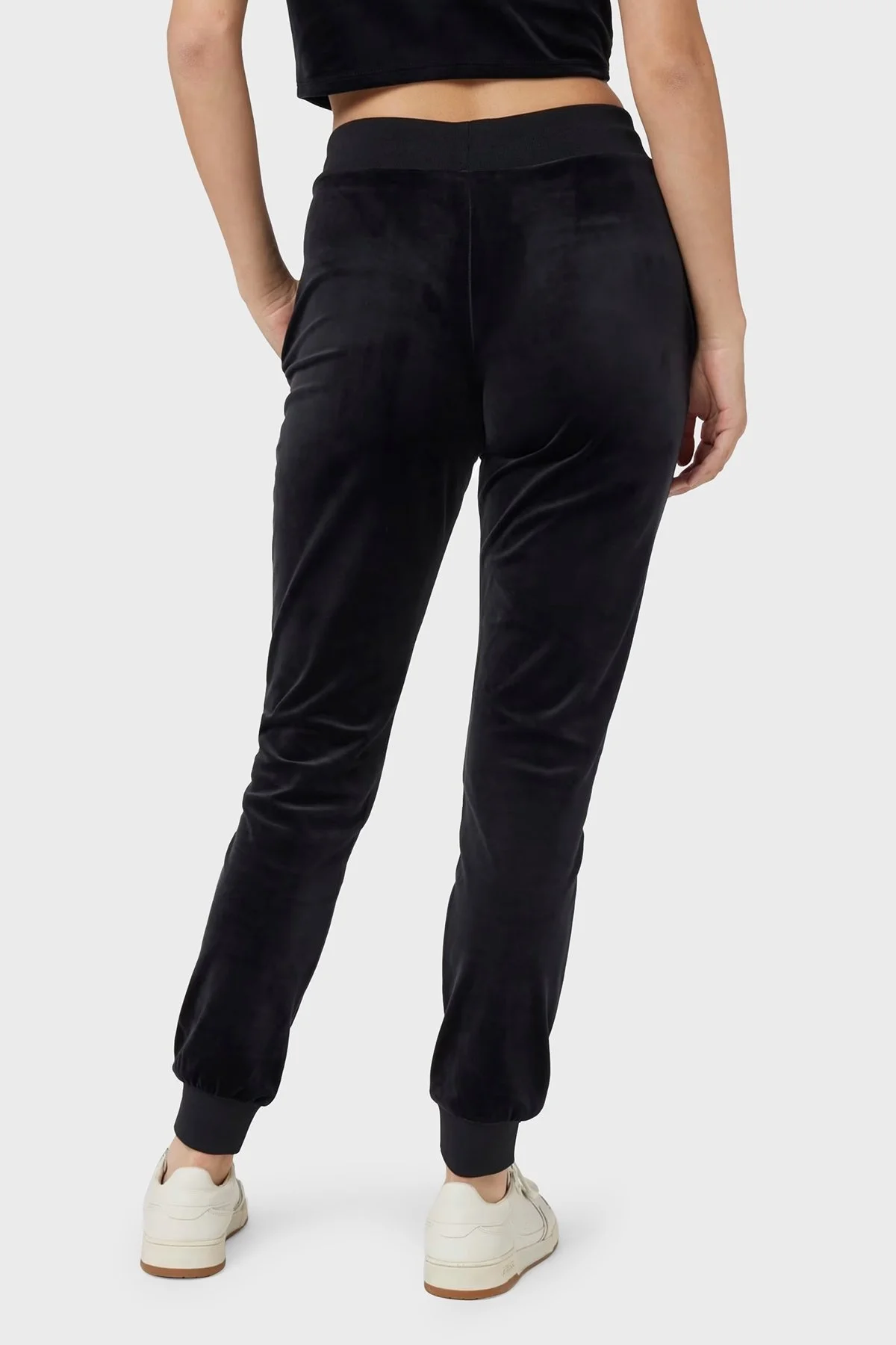 Guess Couture Taşlı Kadife Jogger V3BB27KBXI2 Bayan Pantolon V3BB27 KBXI2 JBLK SİYAH - 2