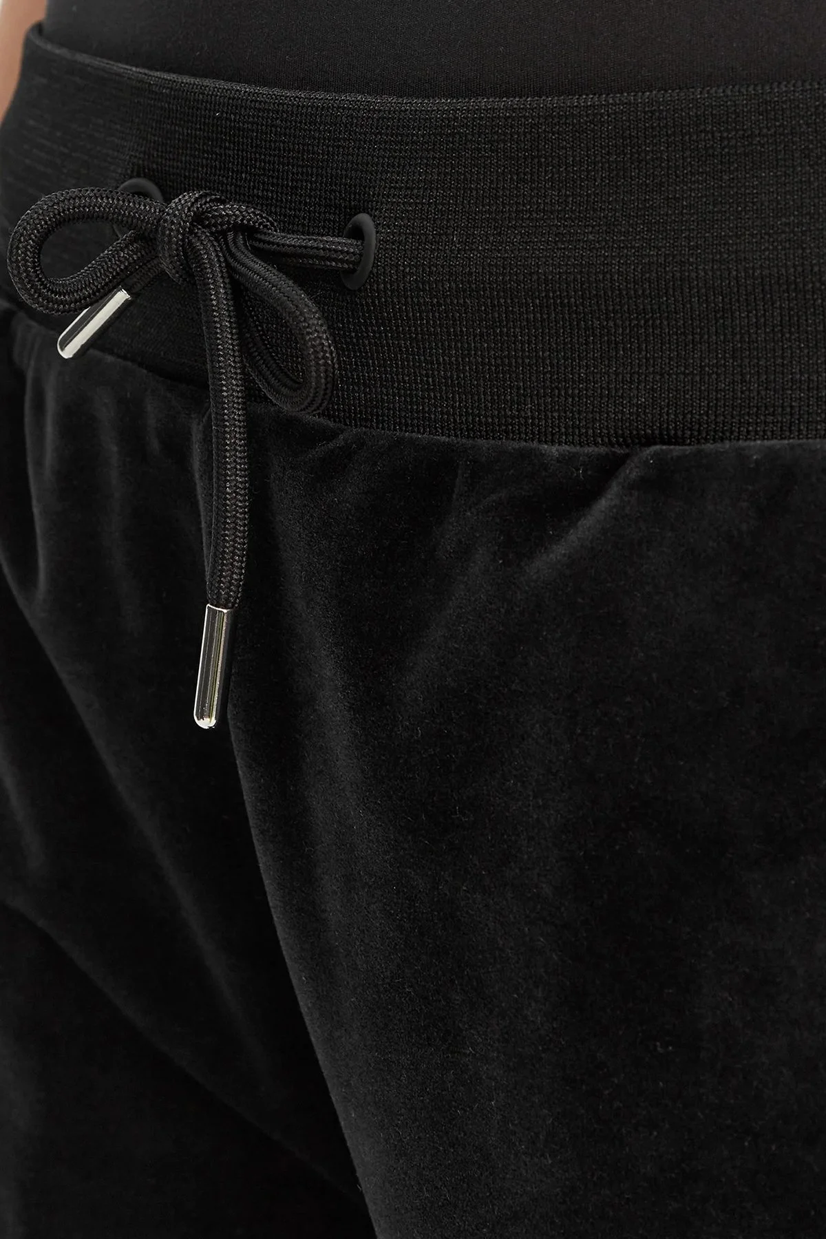 Guess Couture Taşlı Regular Fit Yüksek Bel Kadife Jogger V3BB26K0232 Bayan Pantolon V3BB26 K0232 JBLK SİYAH - 5