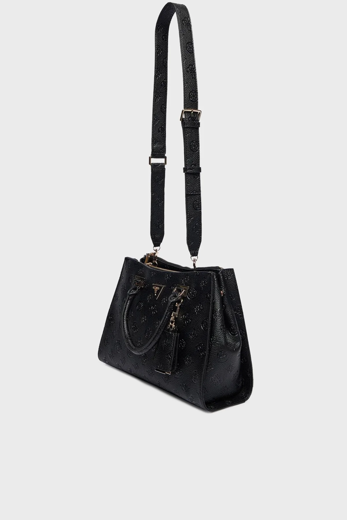 Guess Cresidia 4G Logolu Çıkarılabilir Askılı HWPD9888070 Bayan Çanta HWPD98 88070 BLO SİYAH - 5