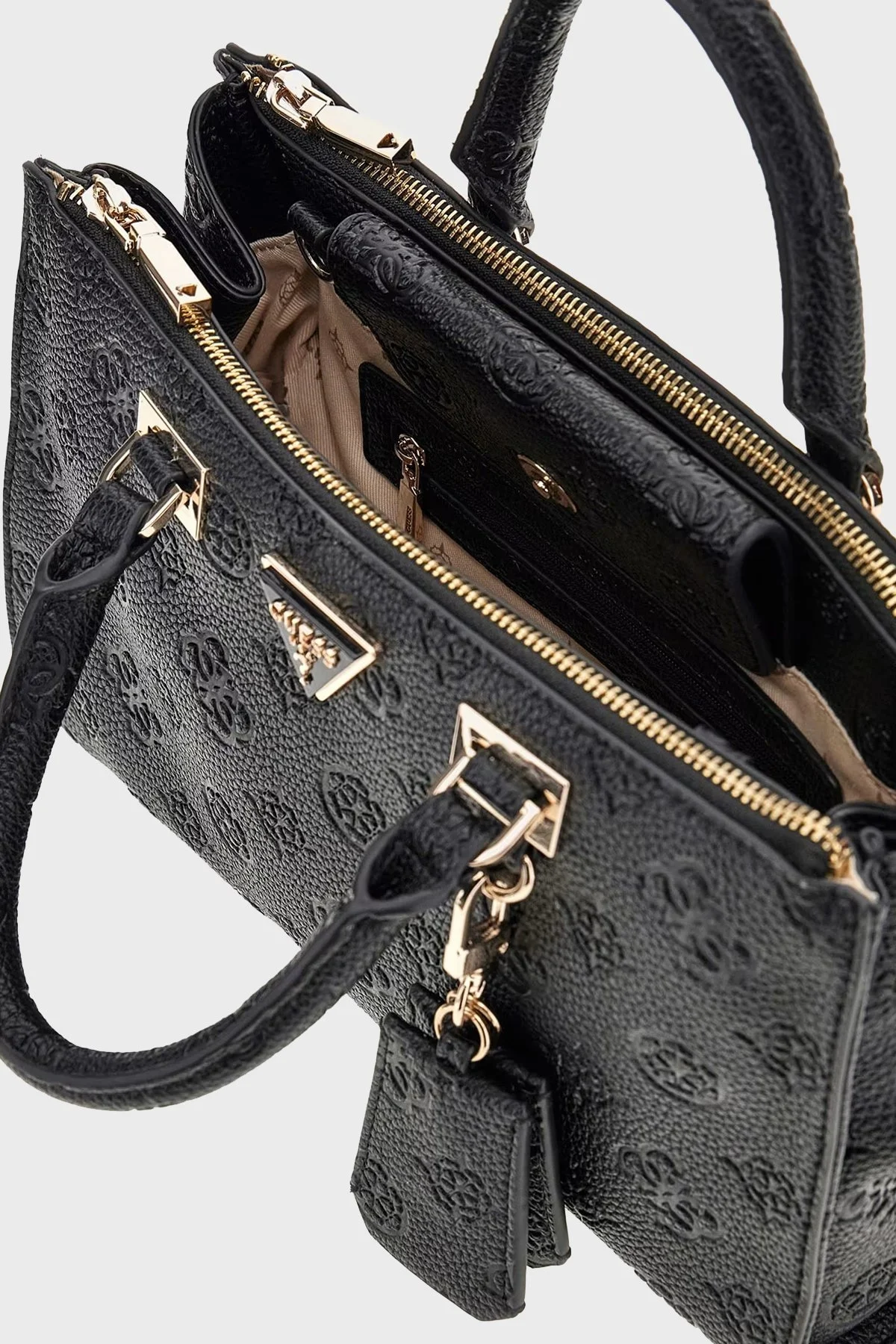 Guess Cresidia 4G Logolu Çıkarılabilir Omuz Askılı HWPG9349060 Bayan Çanta HWPG93 49060 BLA SİYAH - 4