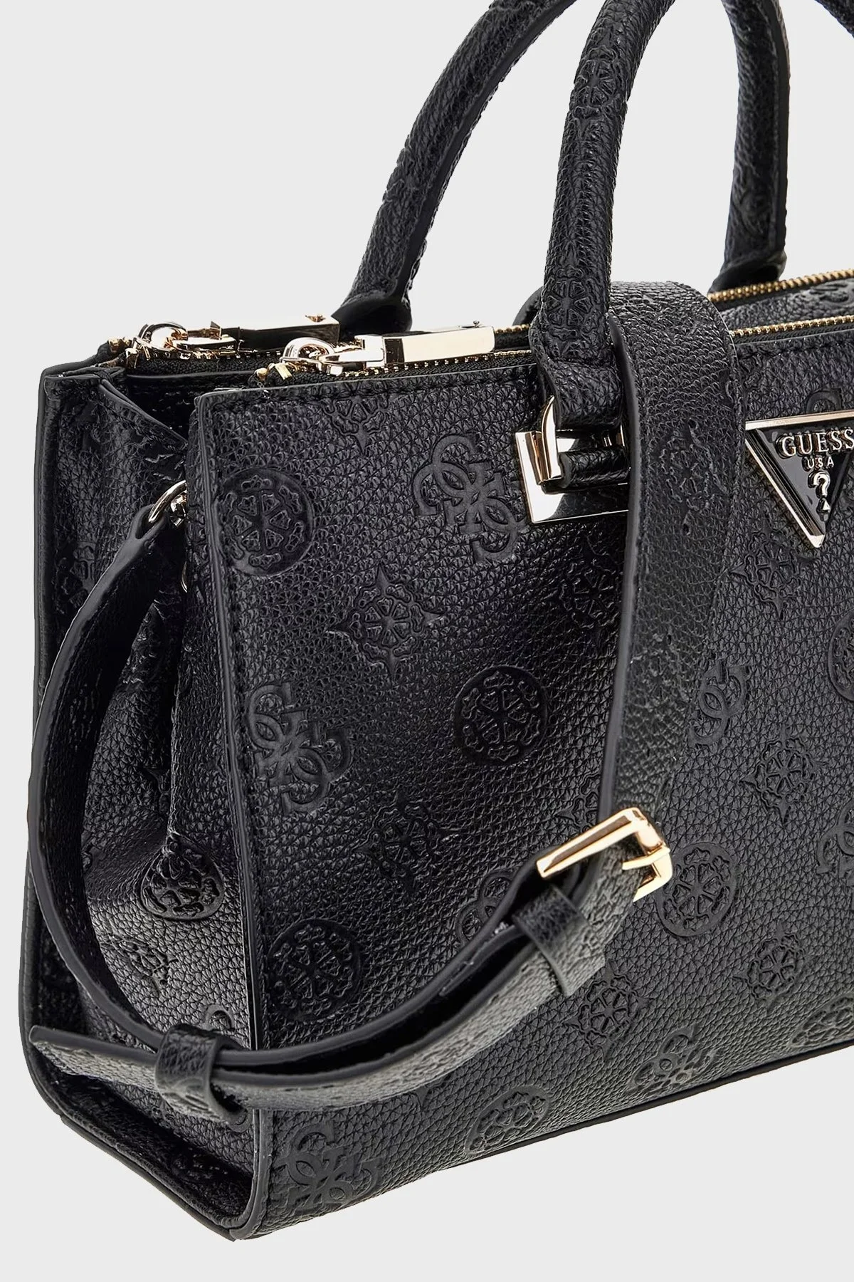 Guess Cresidia 4G Logolu Çıkarılabilir Omuz Askılı HWPG9349060 Bayan Çanta HWPG93 49060 BLA SİYAH - 5