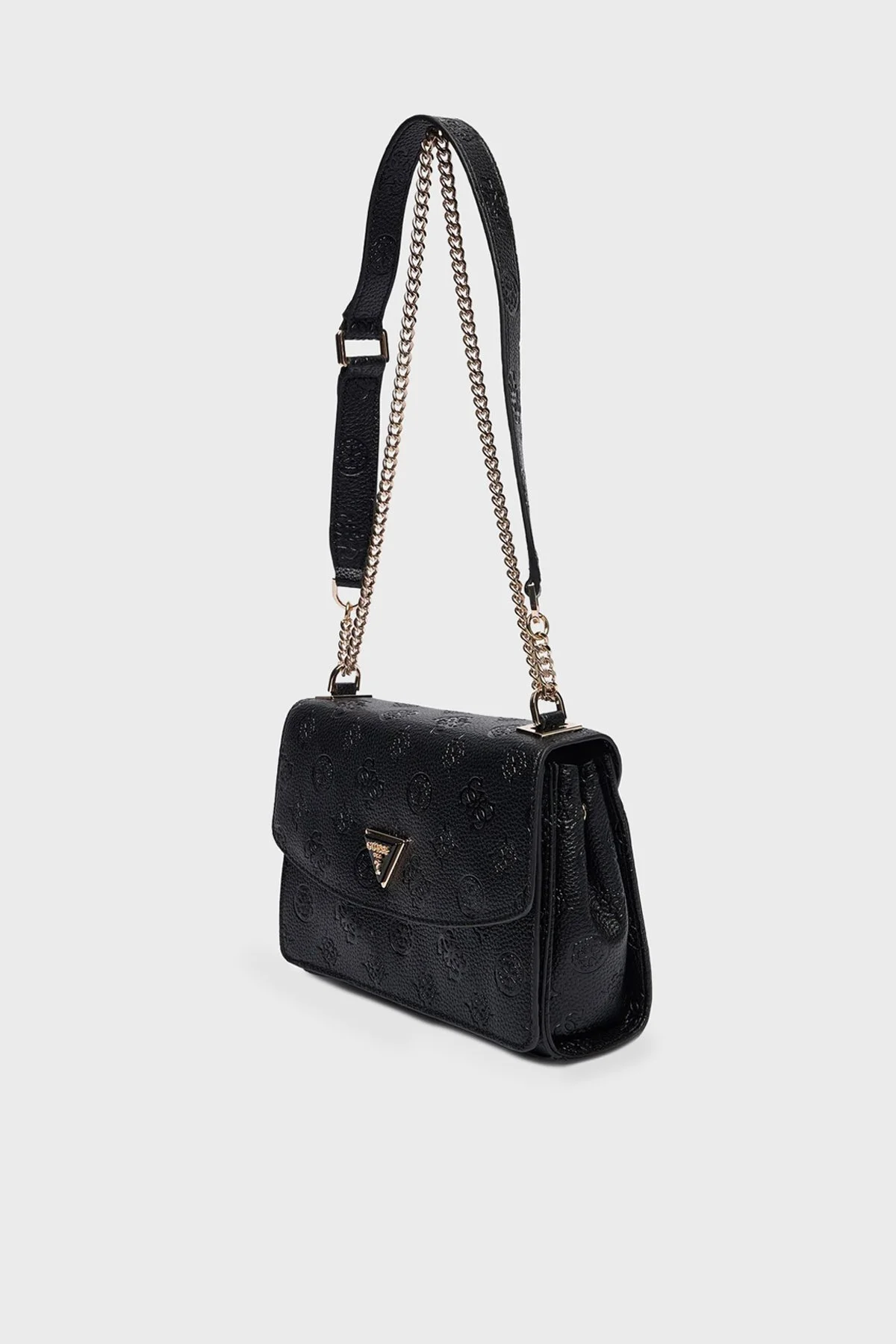 Guess Cresidia 4G Logolu Zincir Askılı HWPD9888210 Bayan Çanta HWPD98 88210 BLO SİYAH - 5