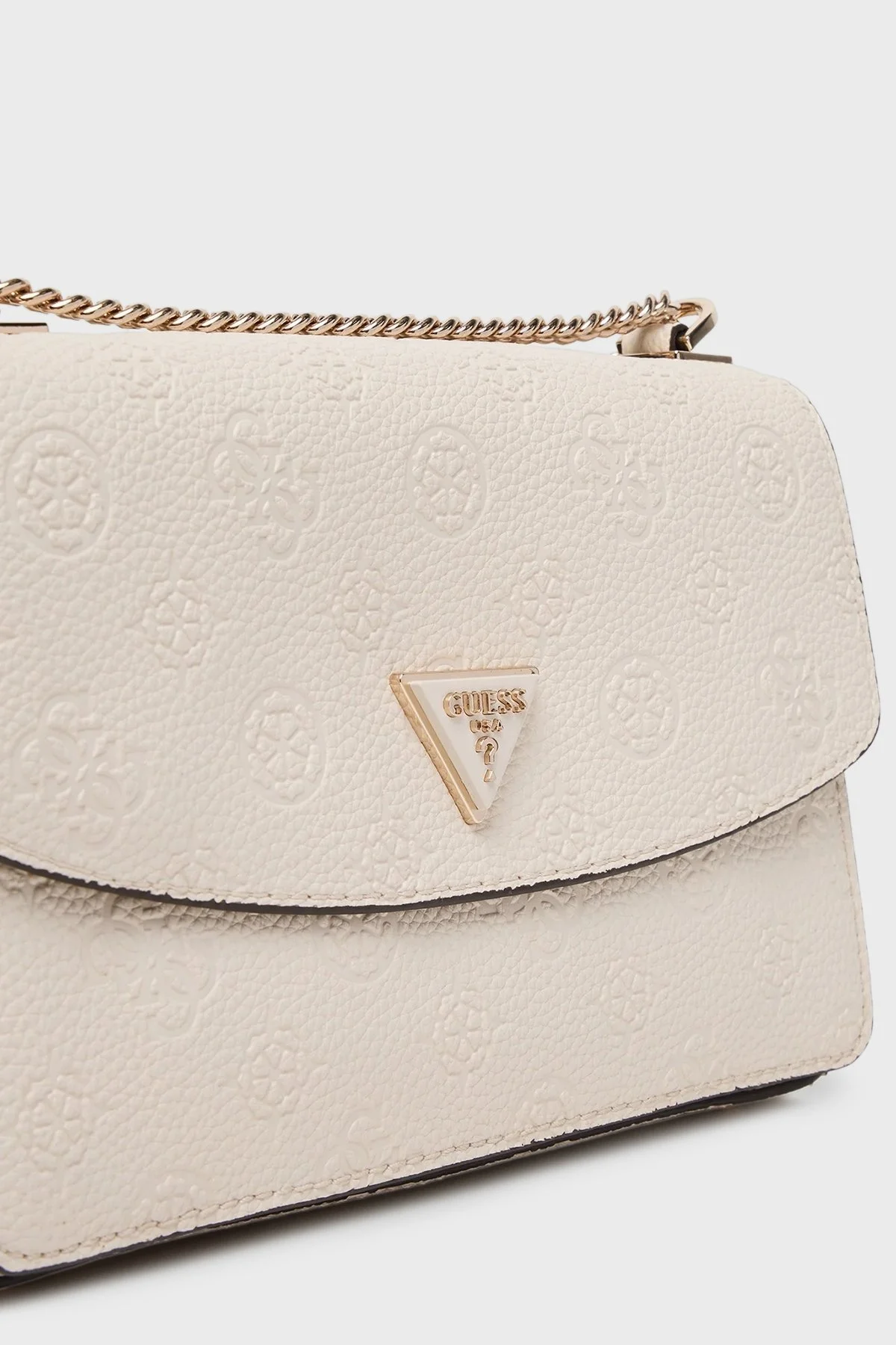 Guess Cresidia 4G Logolu Zincir Askılı HWPD9888210 Bayan Çanta HWPD98 88210 BNN BEYAZ - 6