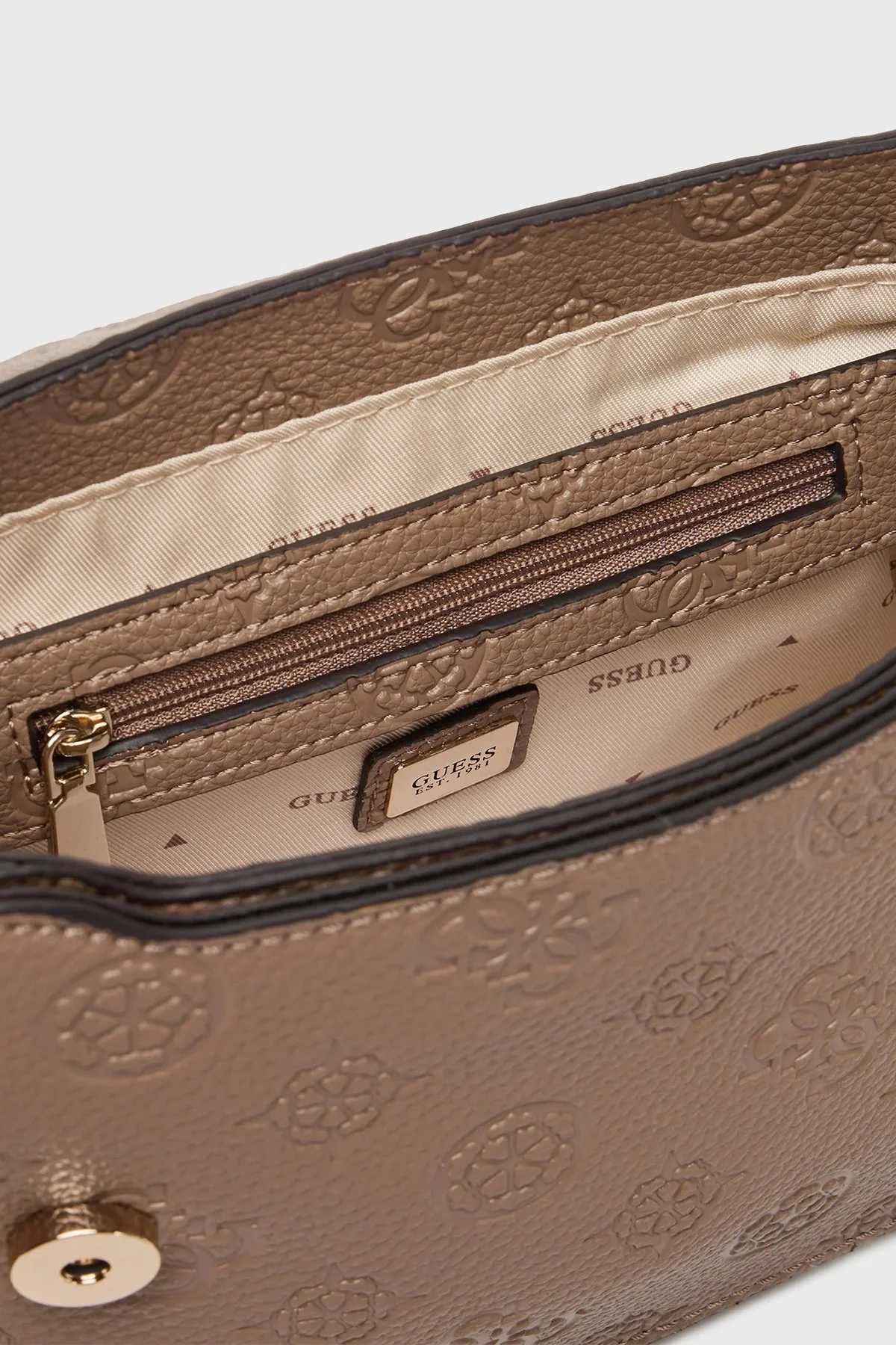 Guess Cresidia 4G Logolu Zincir Askılı HWPD9888210 Bayan Çanta HWPD98 88210 DKO EKRU - 6