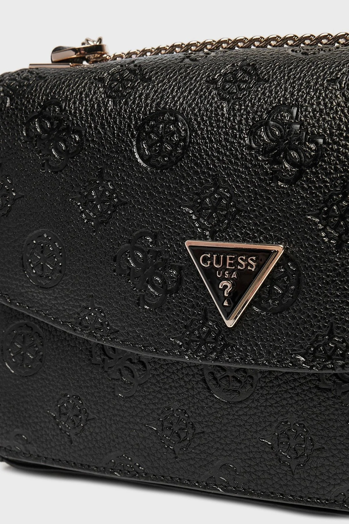 Guess Cresidia 4G Logolu Zincir Askılı HWPG9349210 Bayan Çanta HWPG93 49210 BLA SİYAH - 9