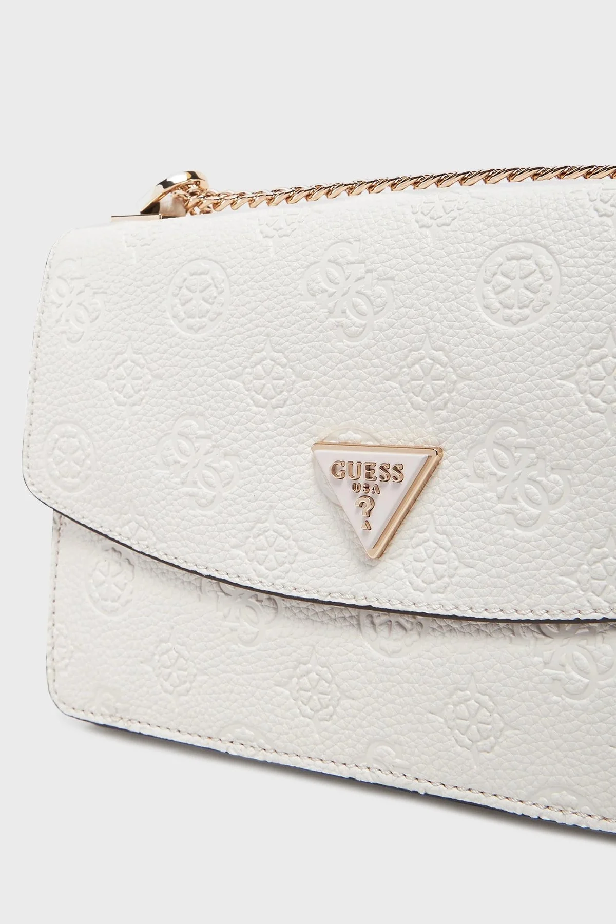 Guess Cresidia 4G Logolu Zincir Askılı HWPG9349210 Bayan Çanta HWPG93 49210 OFF EKRU - 7