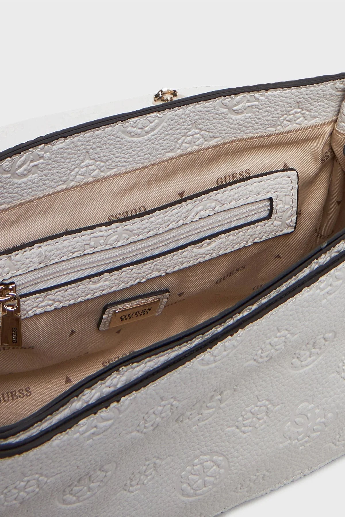 Guess Cresidia 4G Logolu Zincir Askılı HWPG9349210 Bayan Çanta HWPG93 49210 OFF EKRU - 8