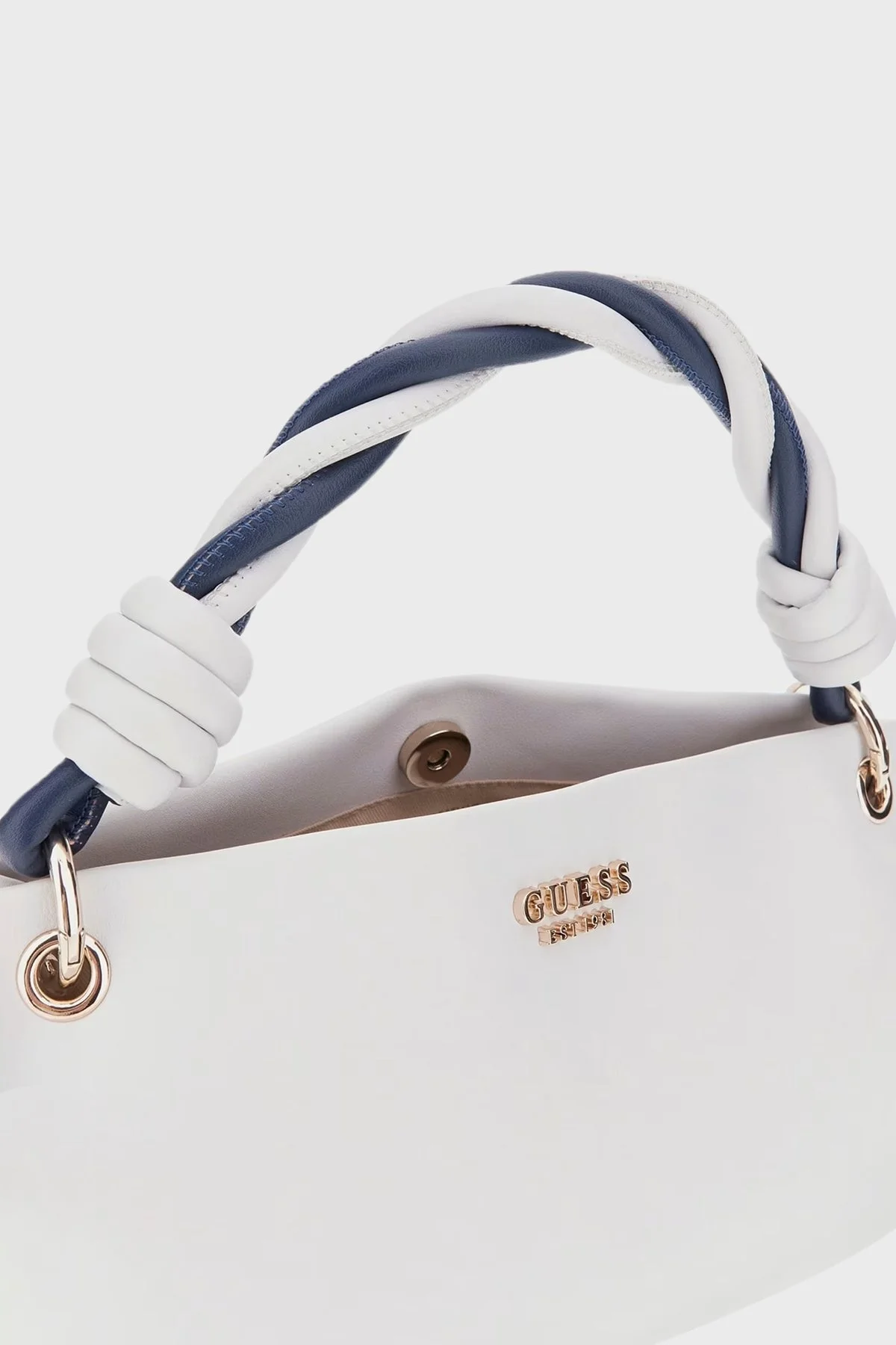 Guess Cruise Çıkarılabilir Askılı Şık Sap Detaylı Mini HWNG9649110 Bayan Çanta HWNG96 49110 WTV BEYAZ - 9