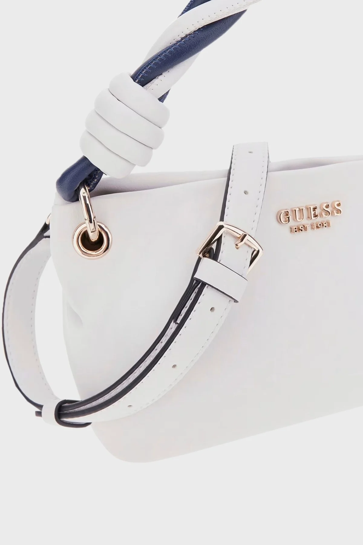 Guess Cruise Çıkarılabilir Askılı Şık Sap Detaylı Mini HWNG9649110 Bayan Çanta HWNG96 49110 WTV BEYAZ - 10
