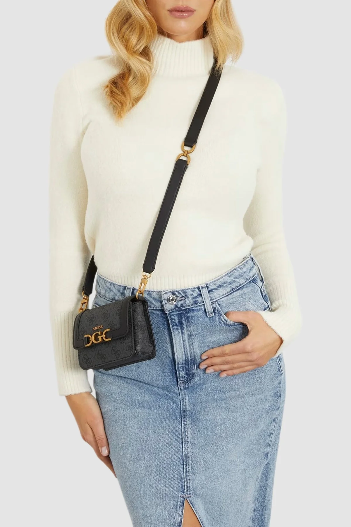 Guess Dagan Çıkarılabilir Çapraz Askılı Mini HWSB9202770CLO Bayan Çanta HWSB9202770 CLO ANTRASİT - 2