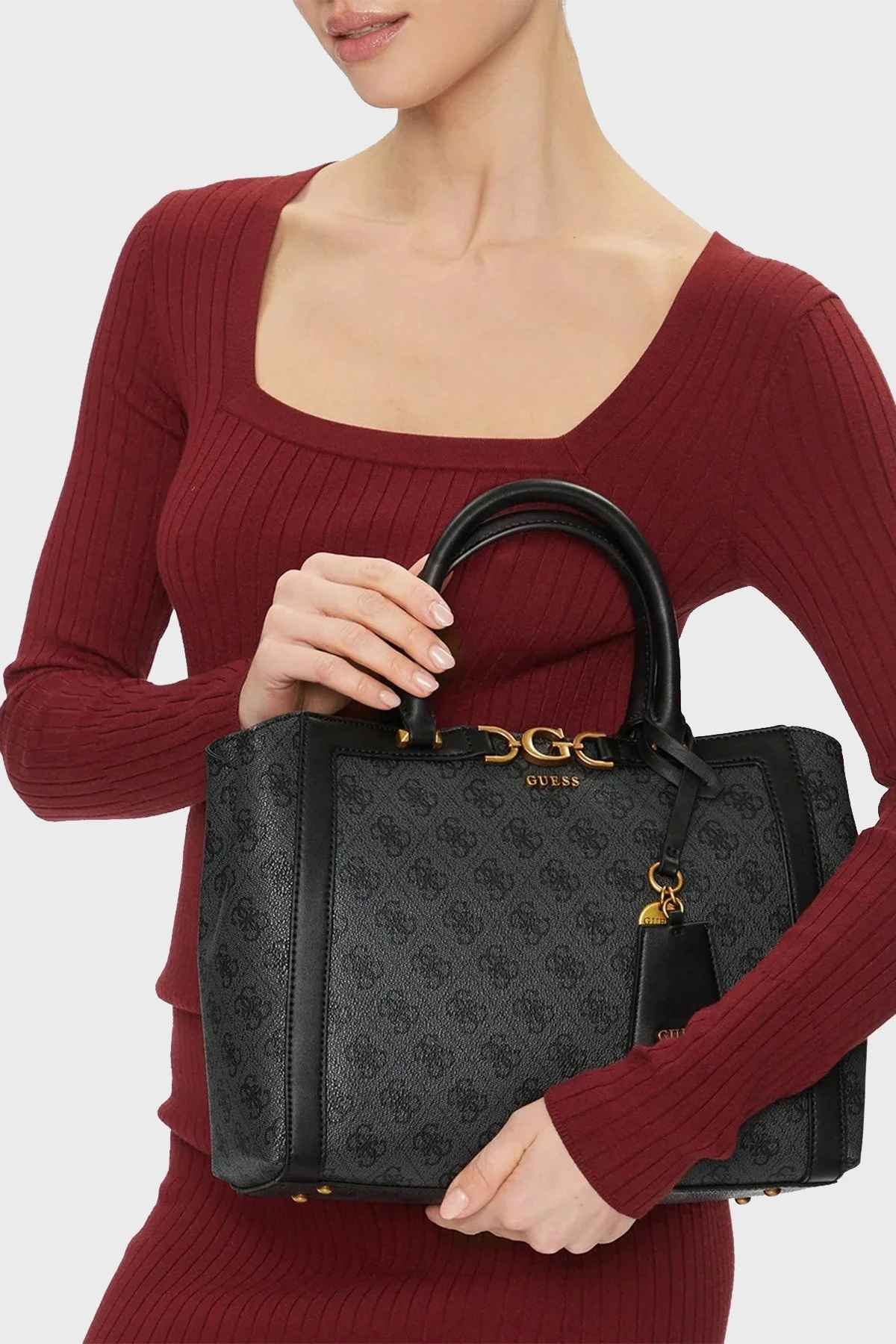 Guess Dagan Logolu Çıkarılabilir Uzatma Askılı HWSB9202060CLO Bayan Çanta HWSB9202060 CLO ANTRASİT - 2