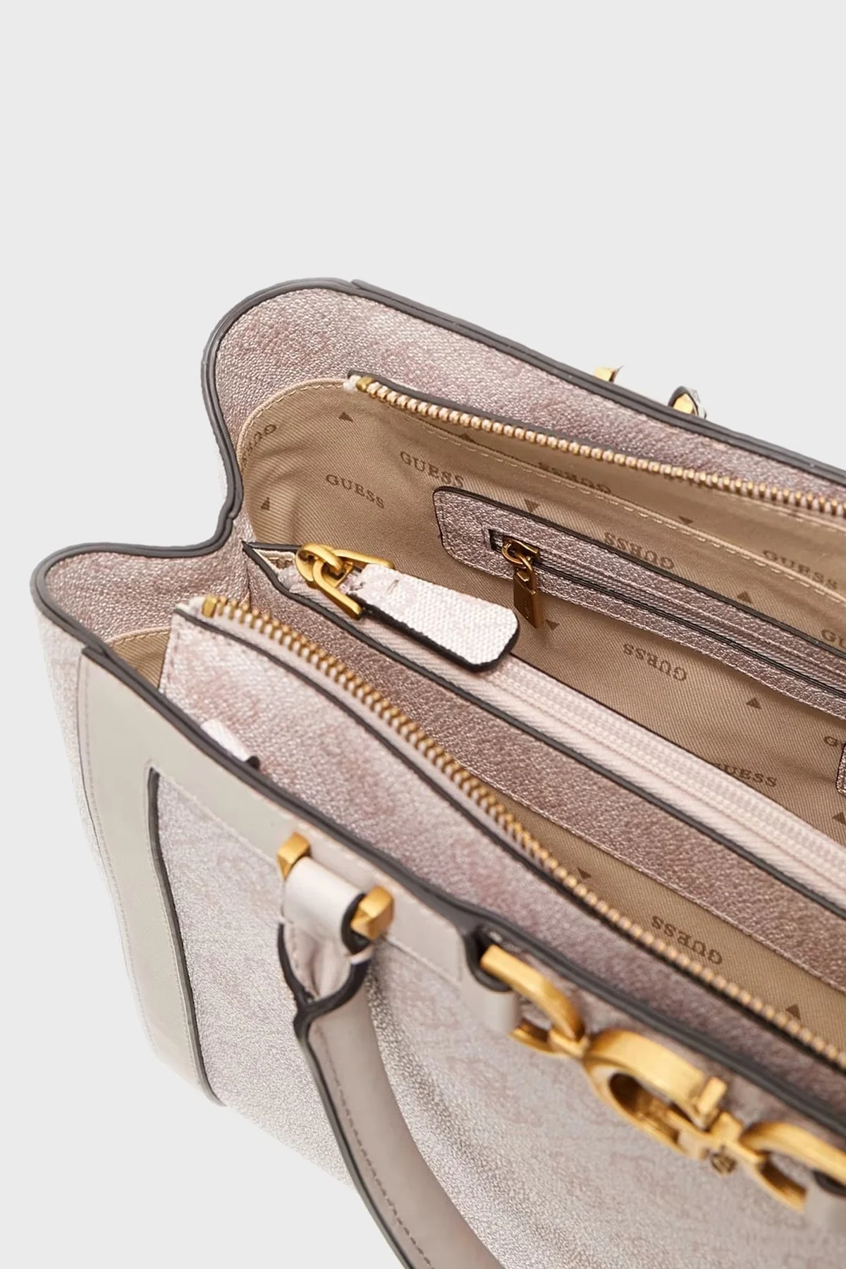 Guess Dagan Logolu Çıkarılabilir Uzatma Askılı HWSB9202060DVL Bayan Çanta HWSB9202060 DVL EKRU - 6